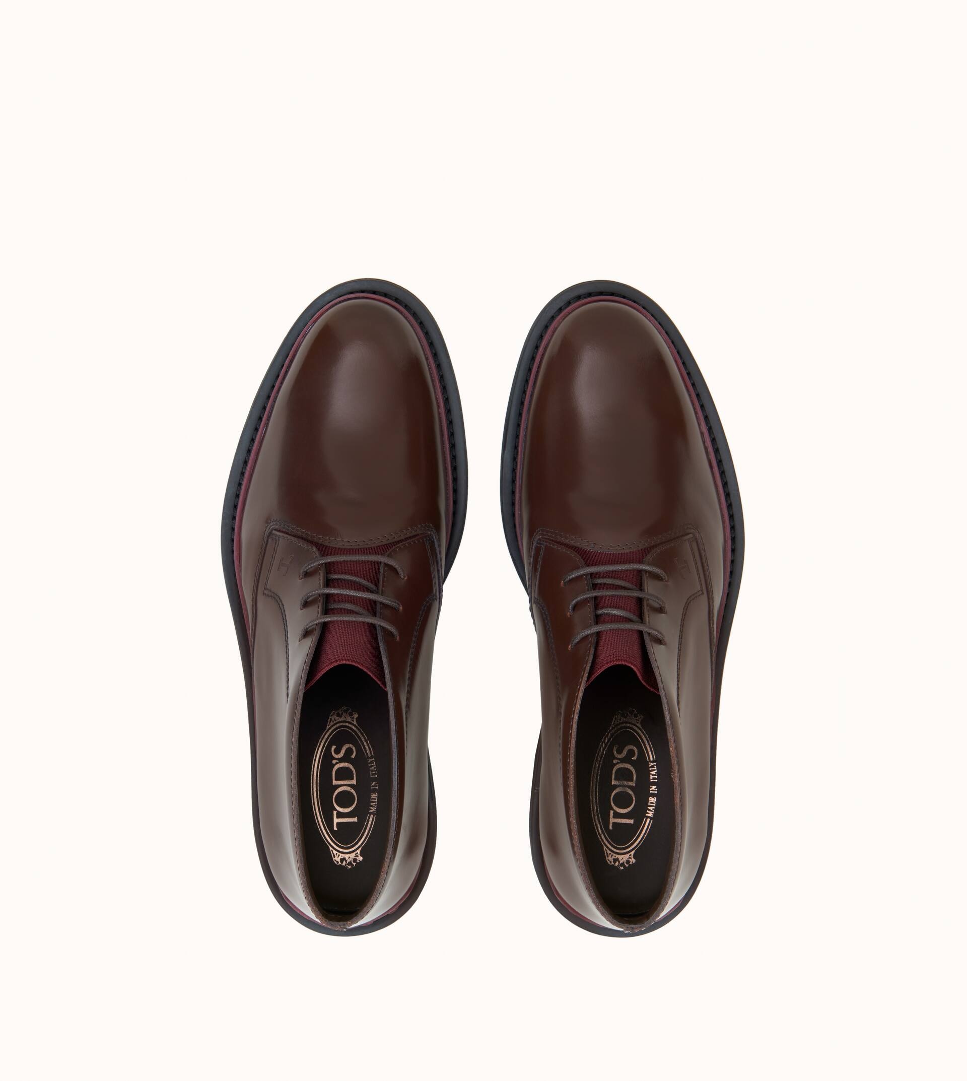 DESERT BOOTS IN LEATHER - BROWN, BURGUNDY - 2