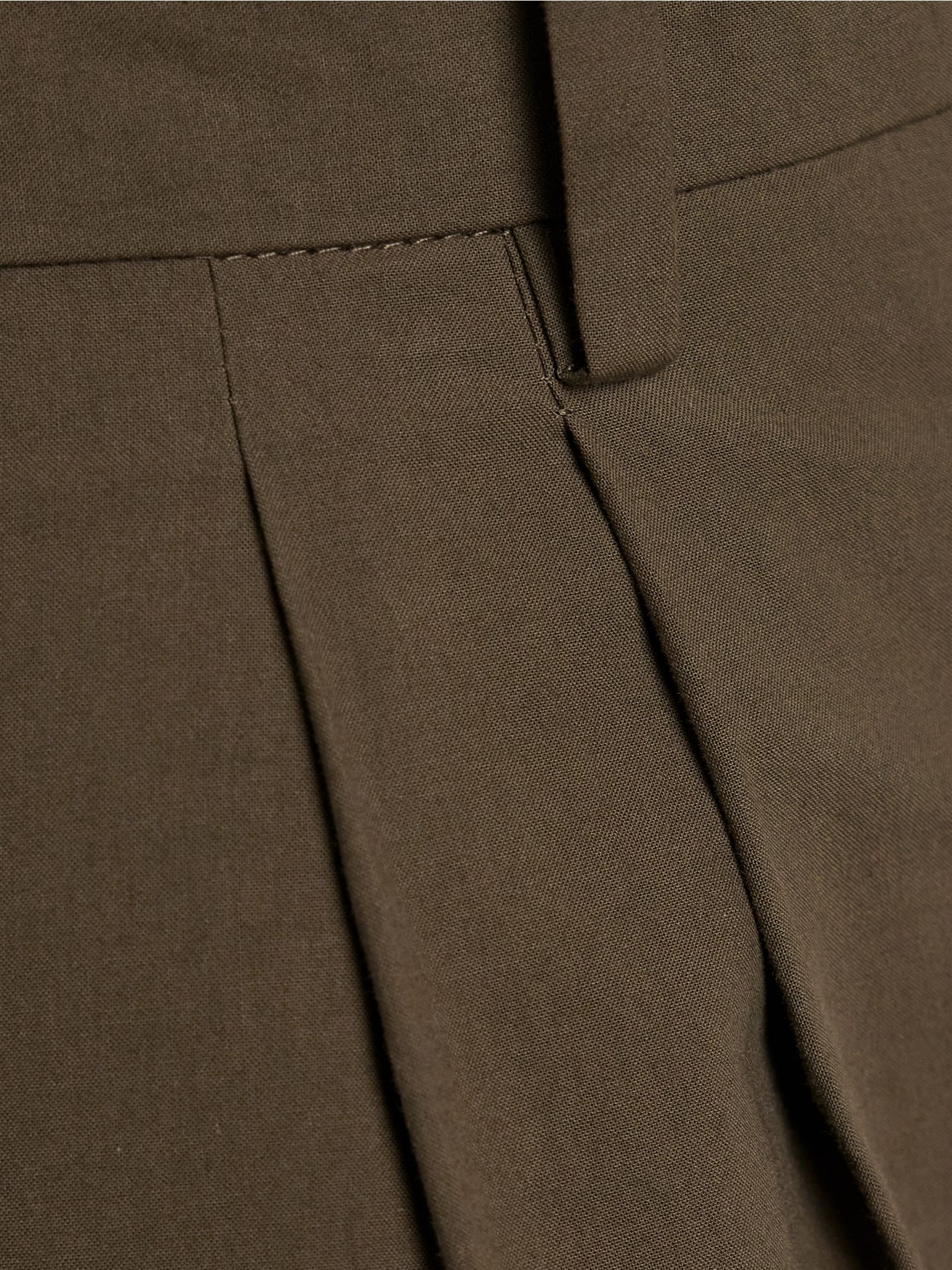 Lilas pleated cotton tapered pants Green - 5