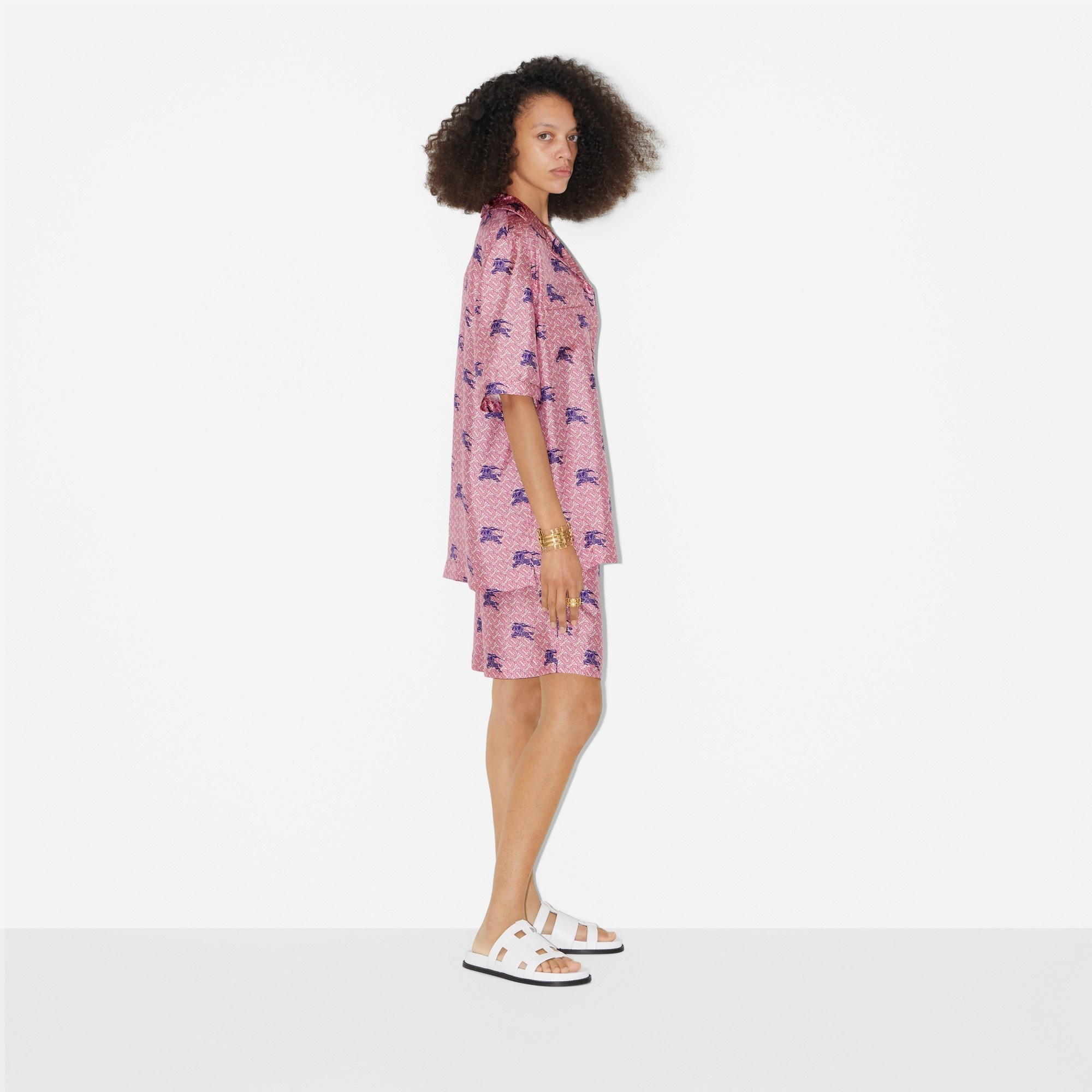 EKD Monogram Silk Pyjama Shirt - 3