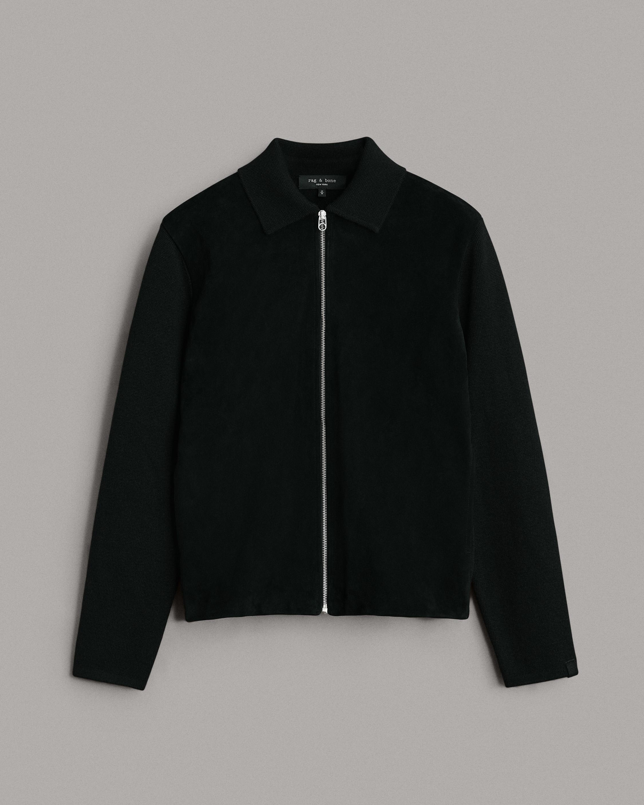Melrose Suede Zip Through
Slim Fit Sweater - 1