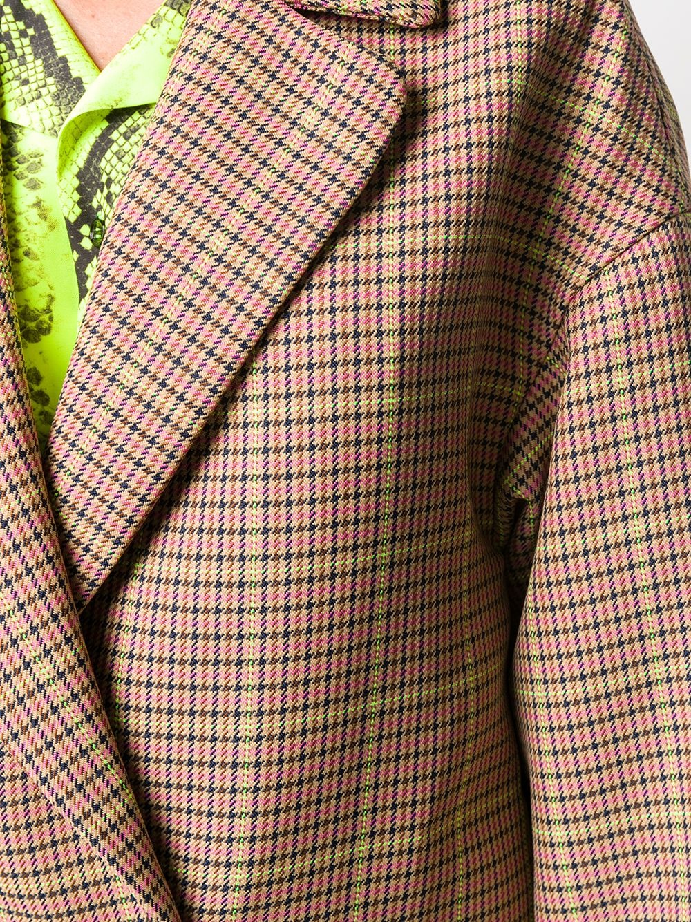 houndstooth double-breasted coat - 5