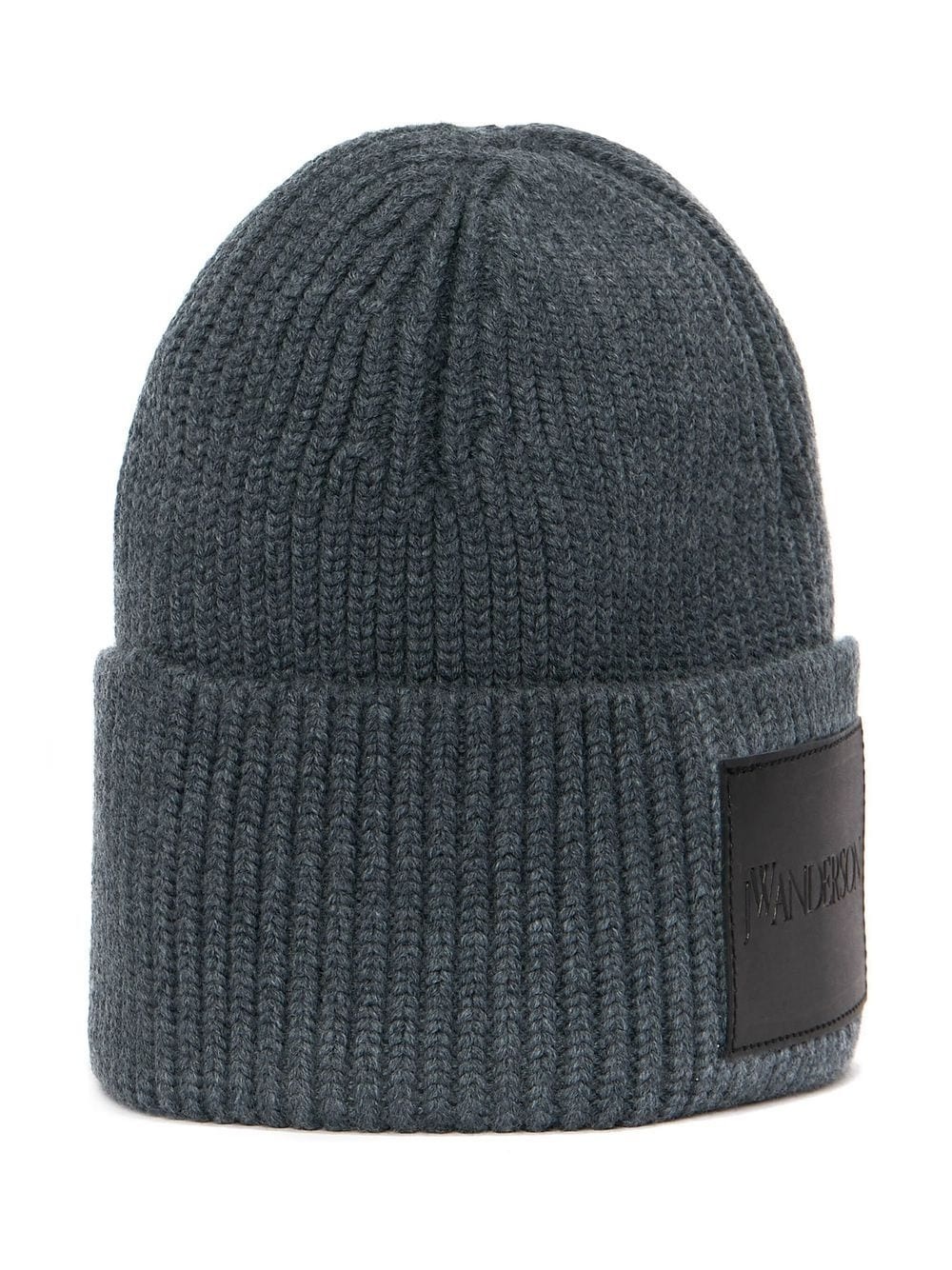 logo-patch ribbed beanie - 2