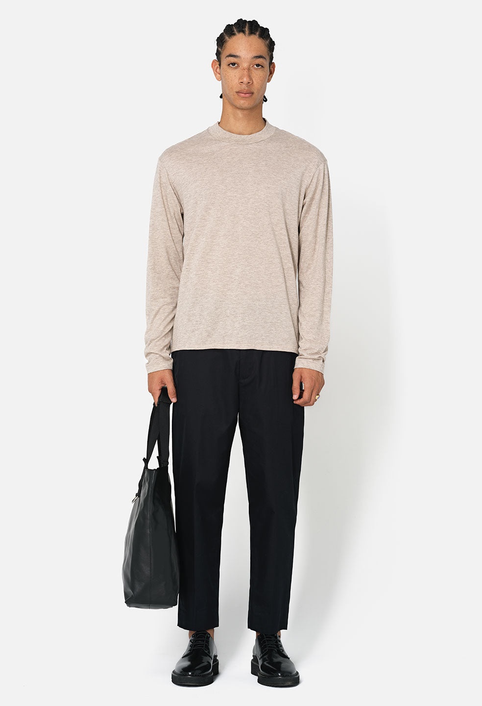 COTTON CASHMERE MOCK NECK - 2