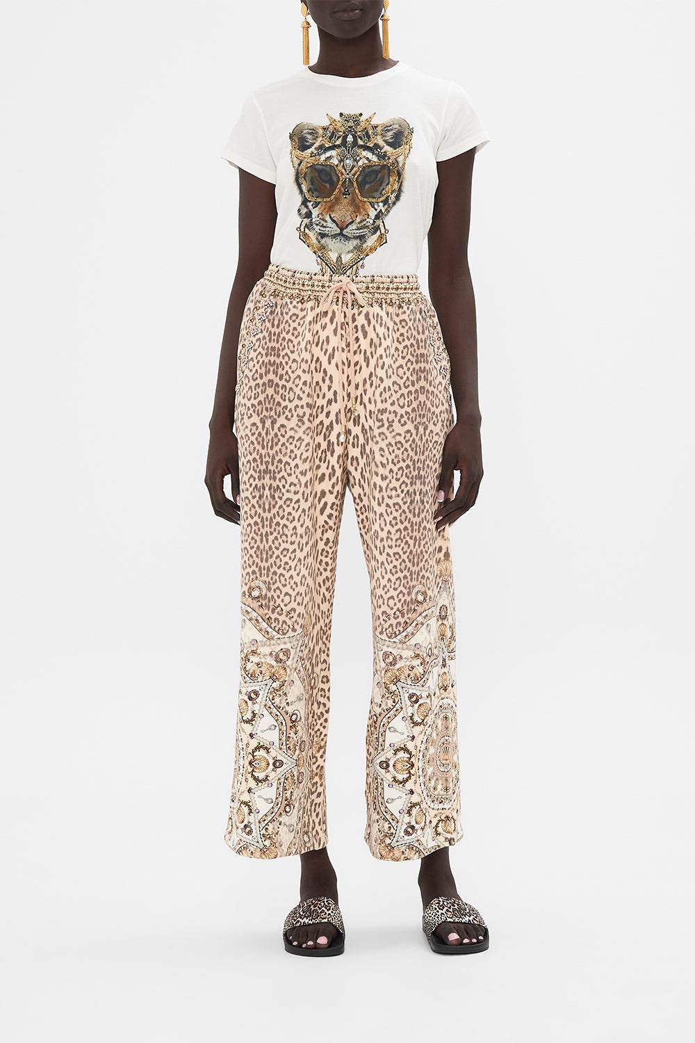 EMBELLISHED STRAIGHT LEG TRACK PANT - 2