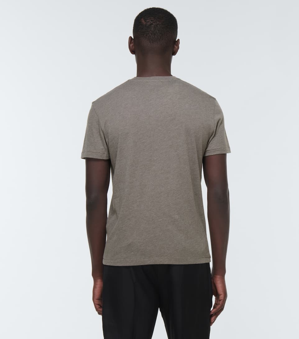 Cotton-blend jersey T-shirt - 4