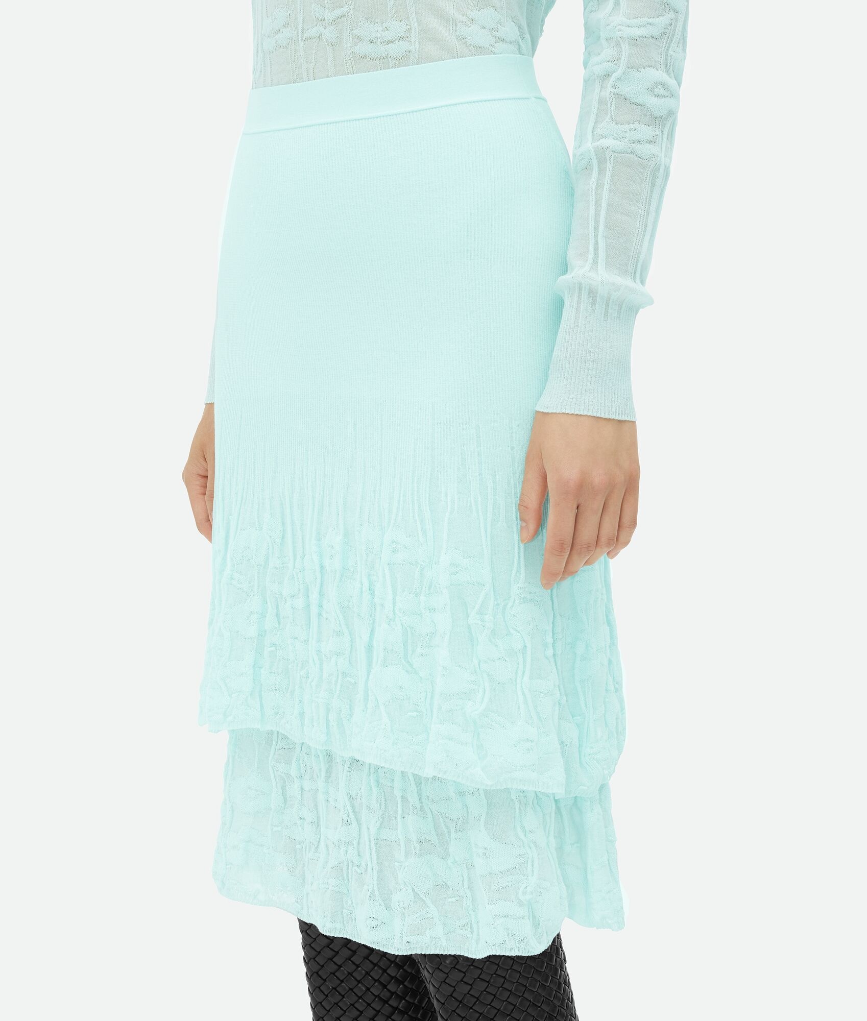 Cotton Flowers 2 In 1 Midi Skirt - 5