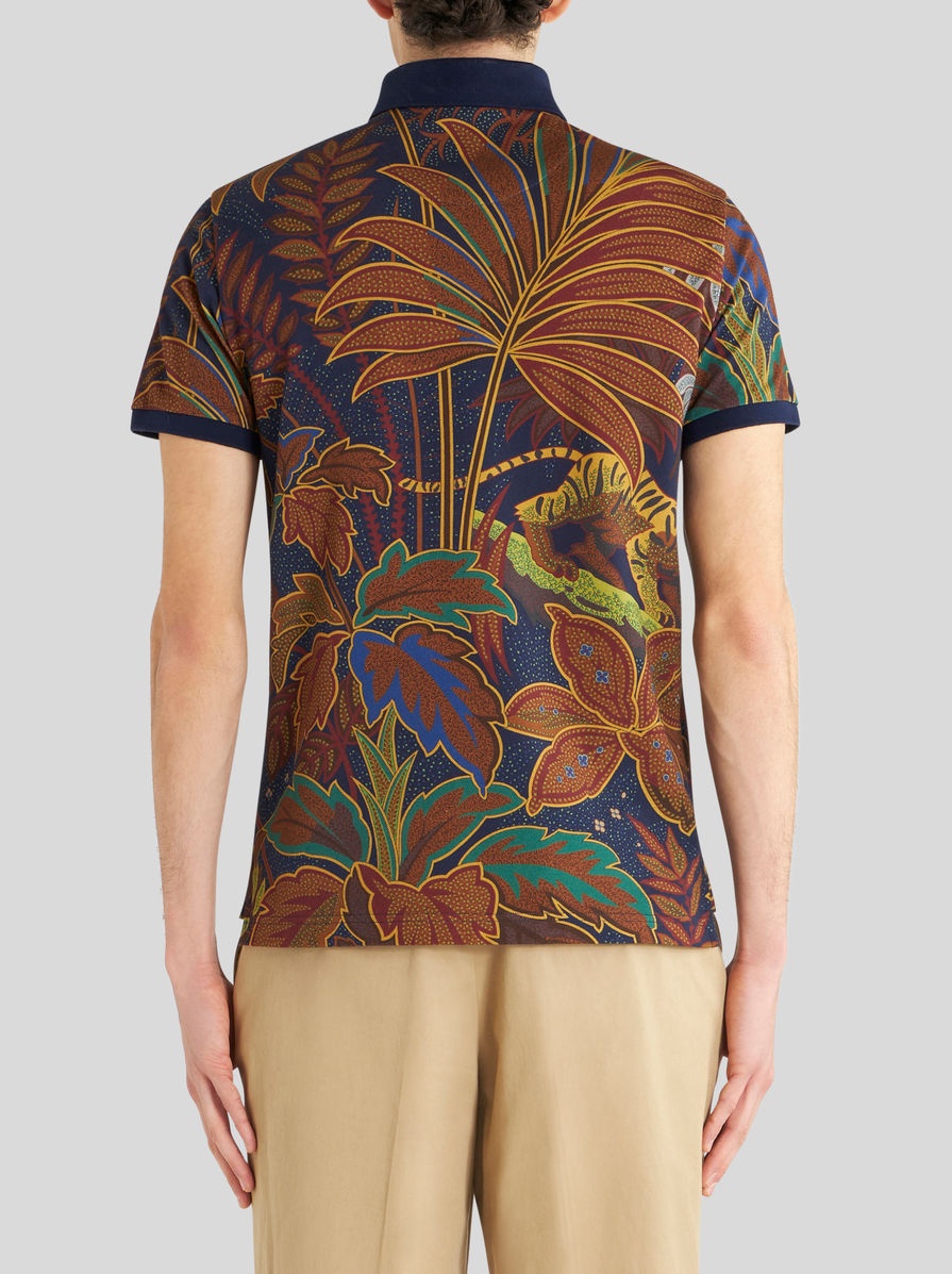 POLO SHIRT WITH PEACOCK PRINT - 4