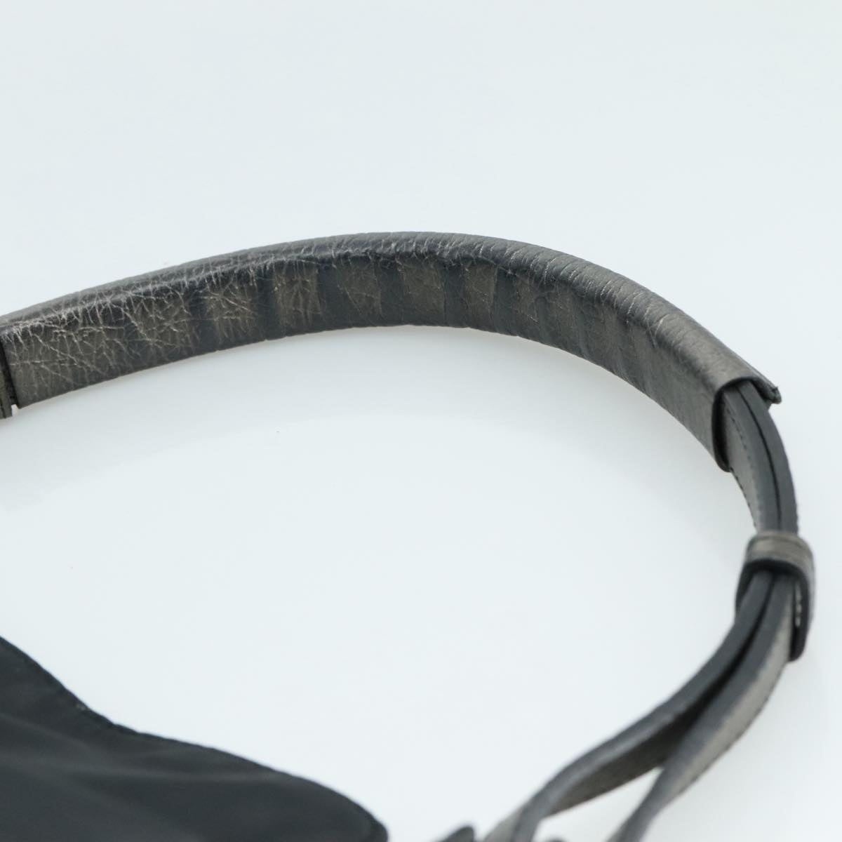 Burberry Shoulder Bag Nylon Leather Black Silver - 8