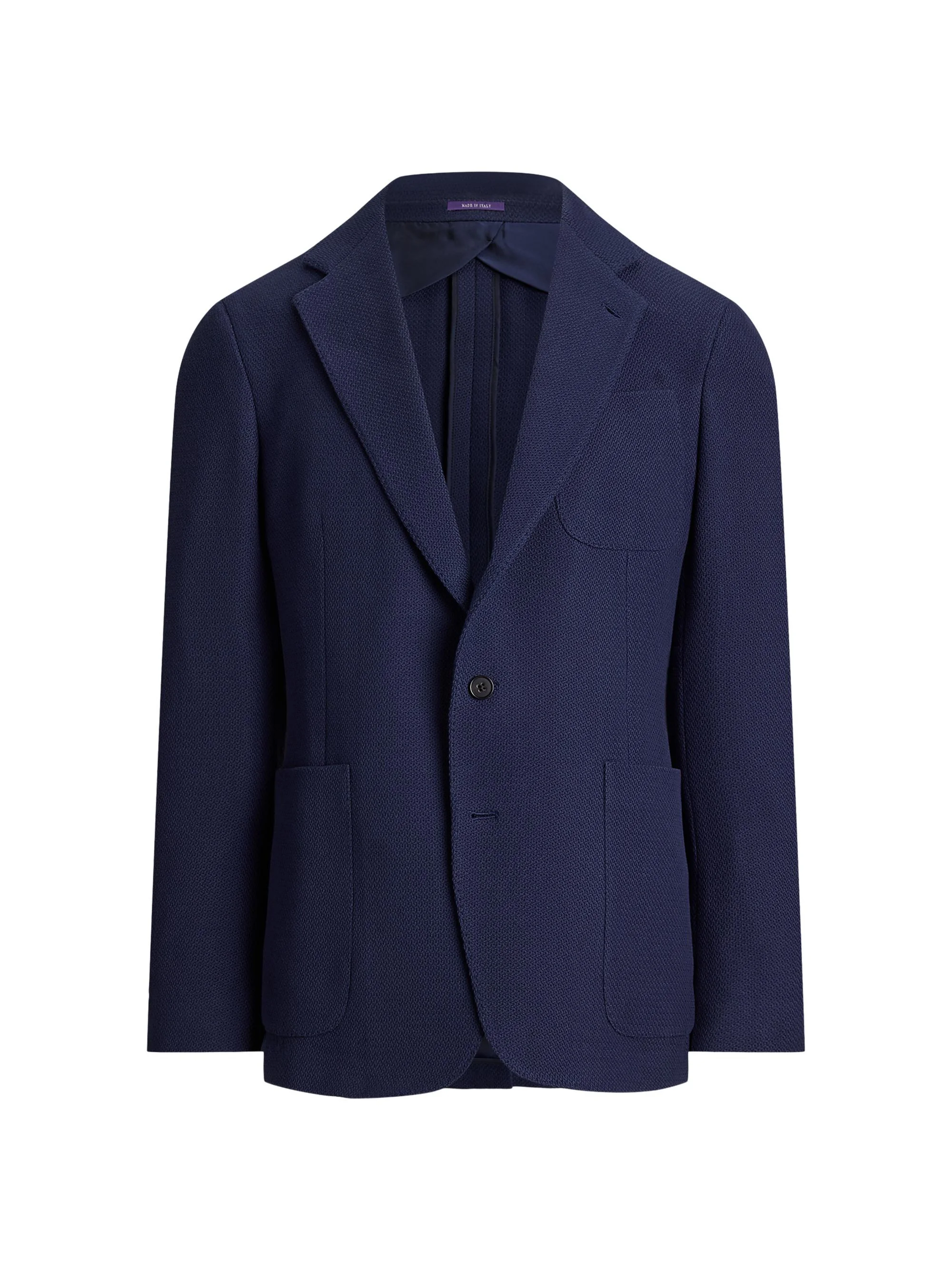 Men's Hadley Hand-Tailored Panama-Weave Jacket - Navy - 1