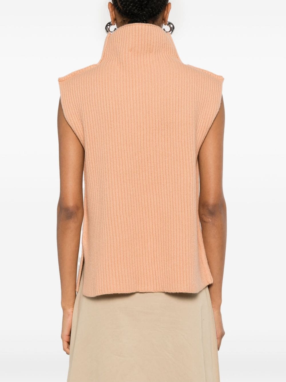 ribbed wool vest - 4