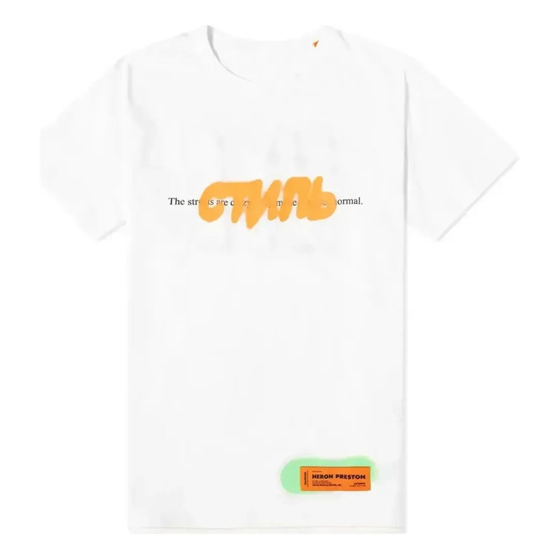 HERON PRESTON CTNMB Spray Print T-shirt 'White' HMAA011S209140270188 1