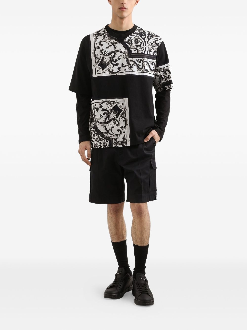 pleated cargo shorts - 2