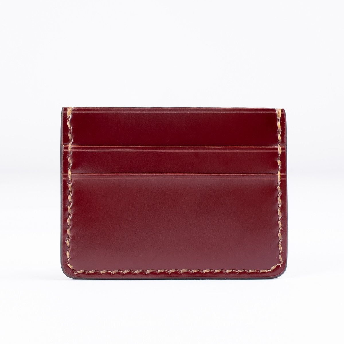 IHG-089 Shell Cordovan Card Holder - Black or Oxblood - 8