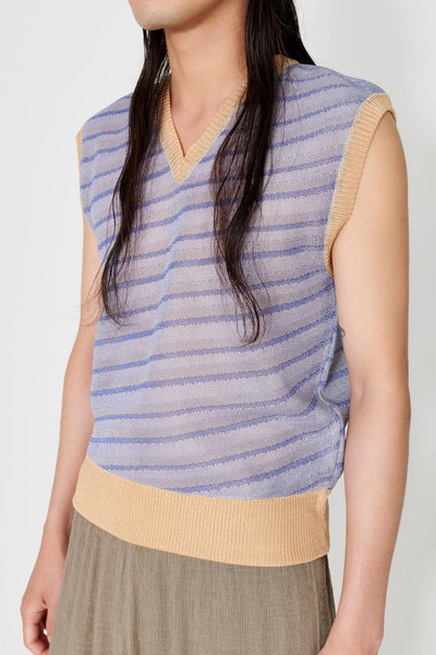 Our Legacy Knitted Vest Cartoon Static Stripe outlook