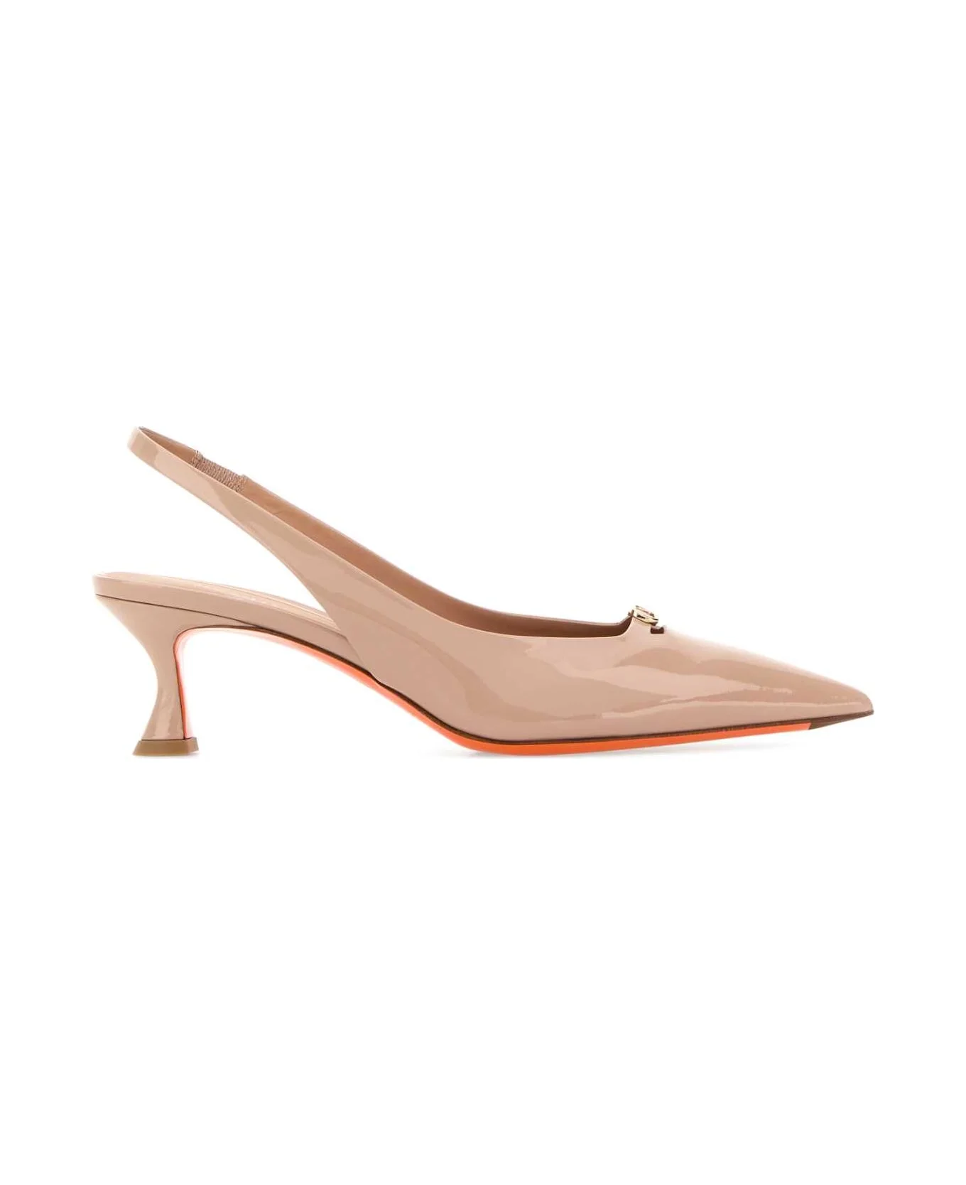Antiqued Pink Leather Sabino Pumps - 1