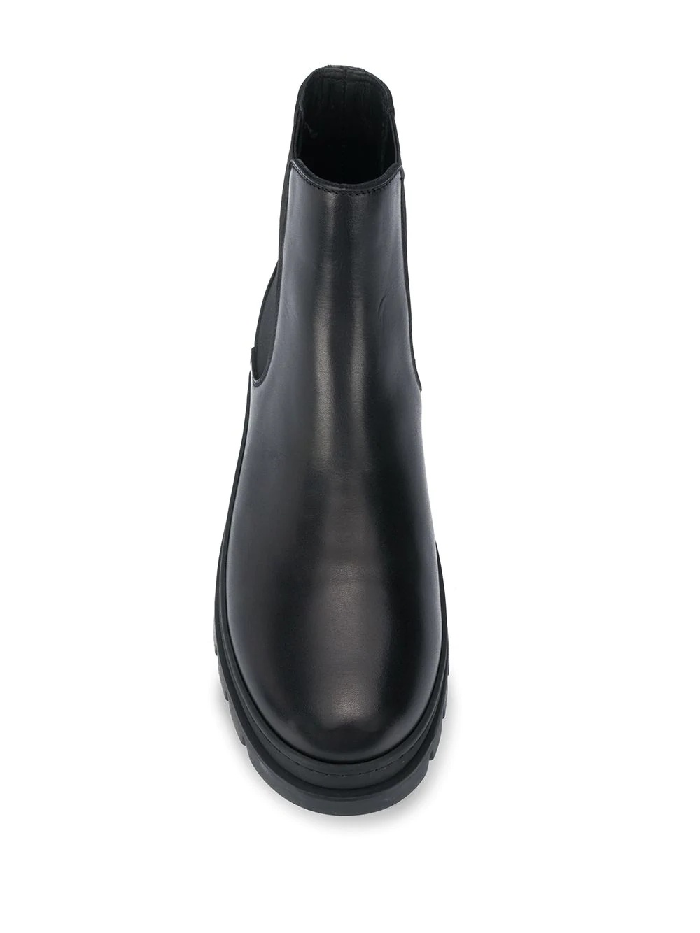 calf leather slip-on boots - 4