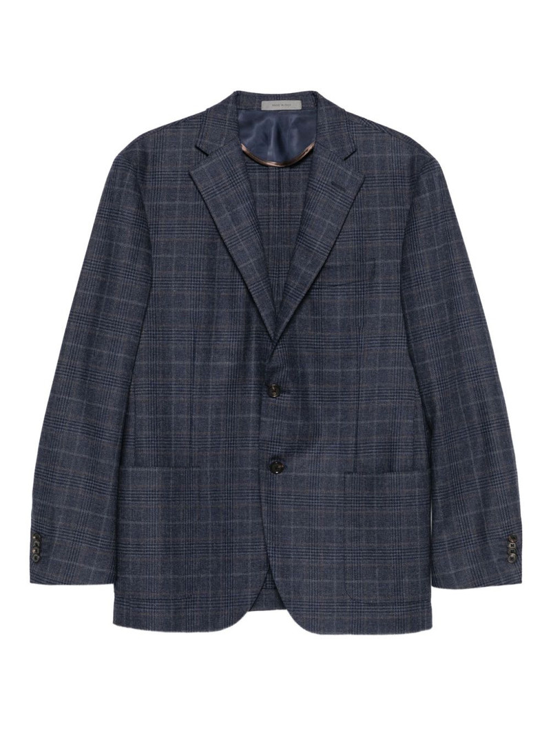 checked two-button blazer 1