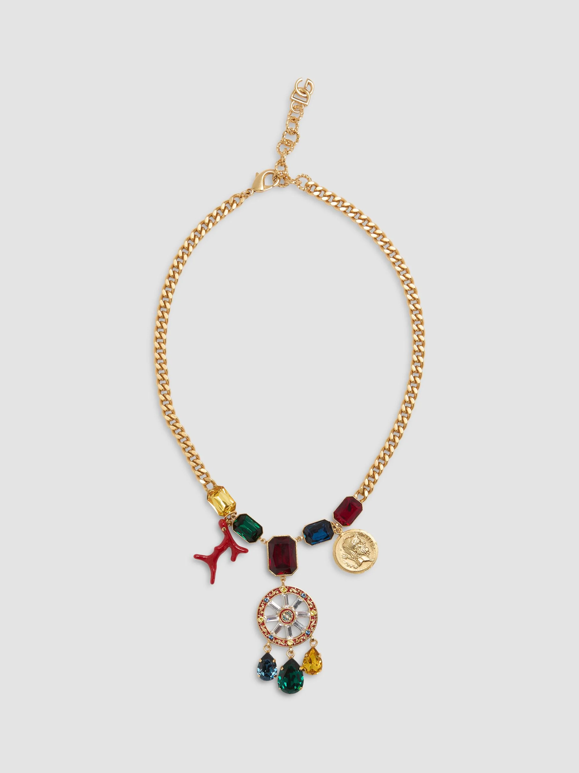 Women's Goldtone & Glass Crystal Charm Necklace - Gold - 1