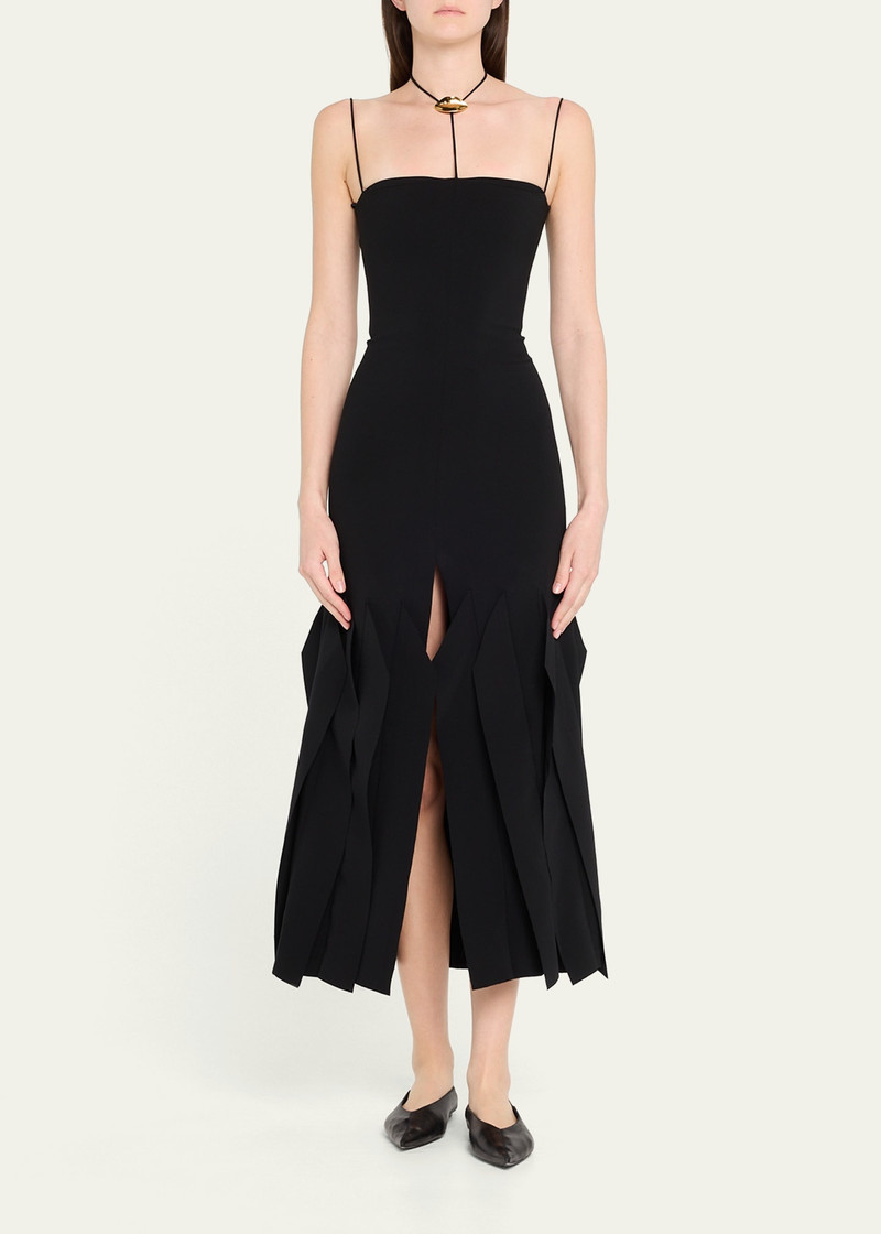 A.W.A.K.E. MODE Lip Choker Midi Dress outlook