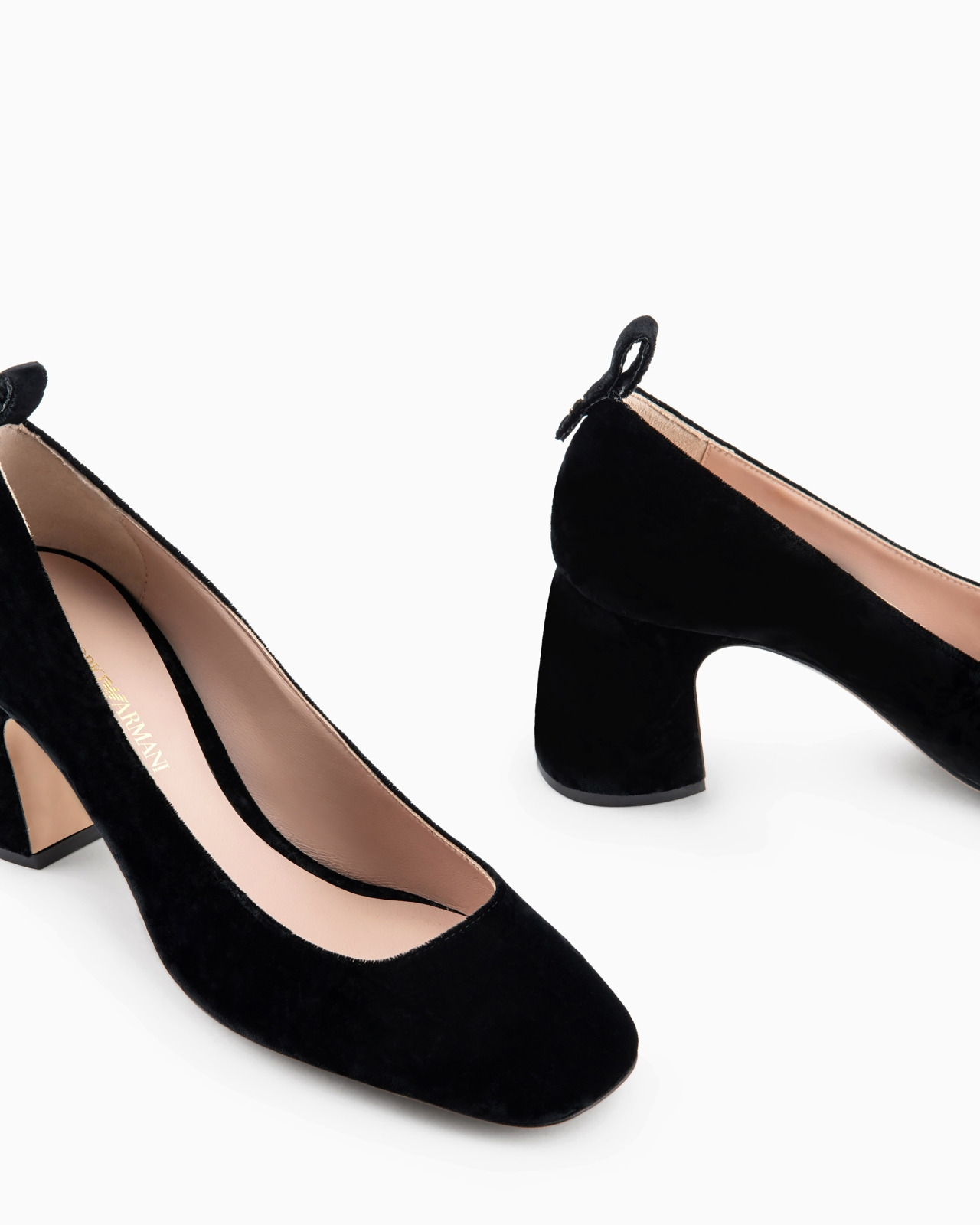 Textured velvet court shoes - 5