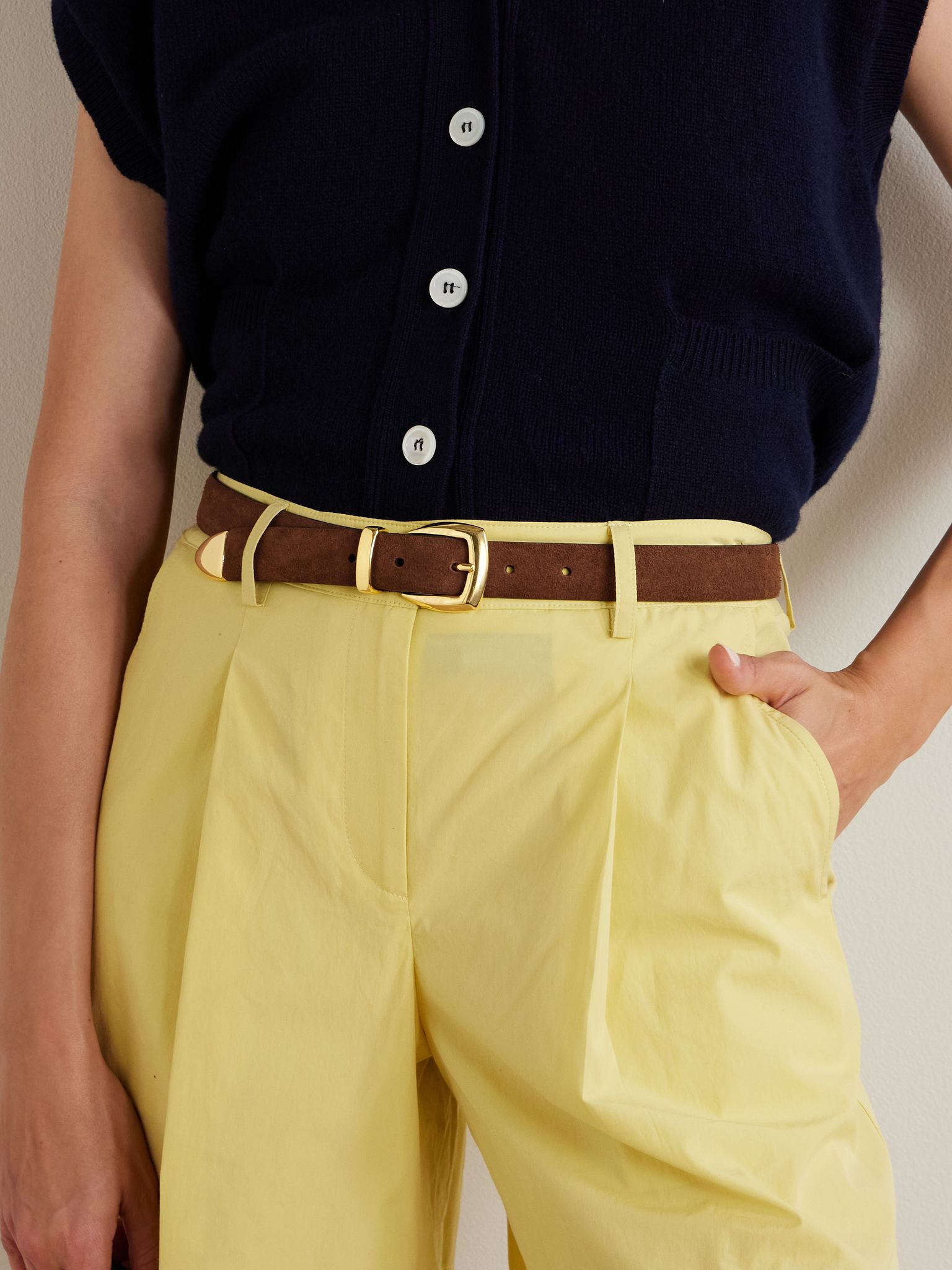 Suede belt Brown - 2
