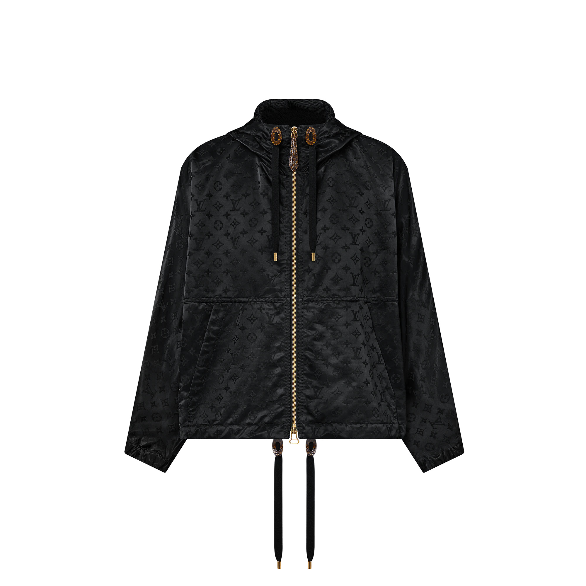 Shiny Monogram Short Parka - 1