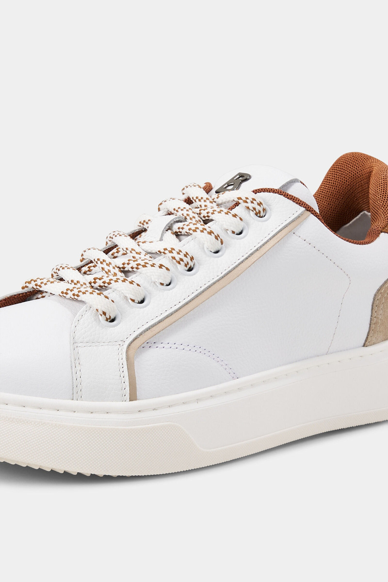 Milan sneakers in White/Cognac 4