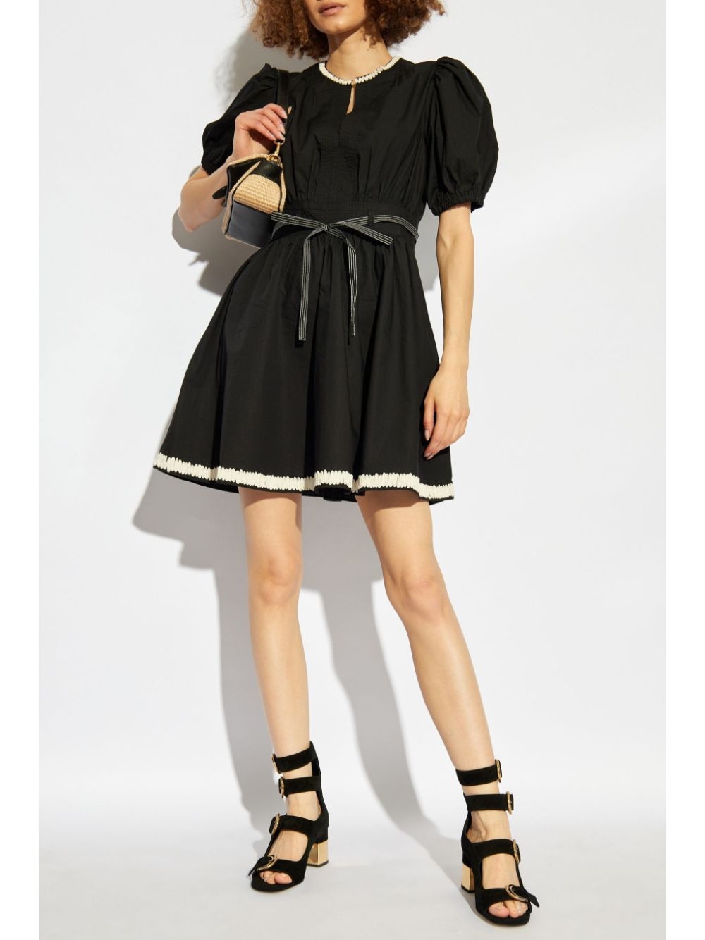 tied-waist mini dress - 2