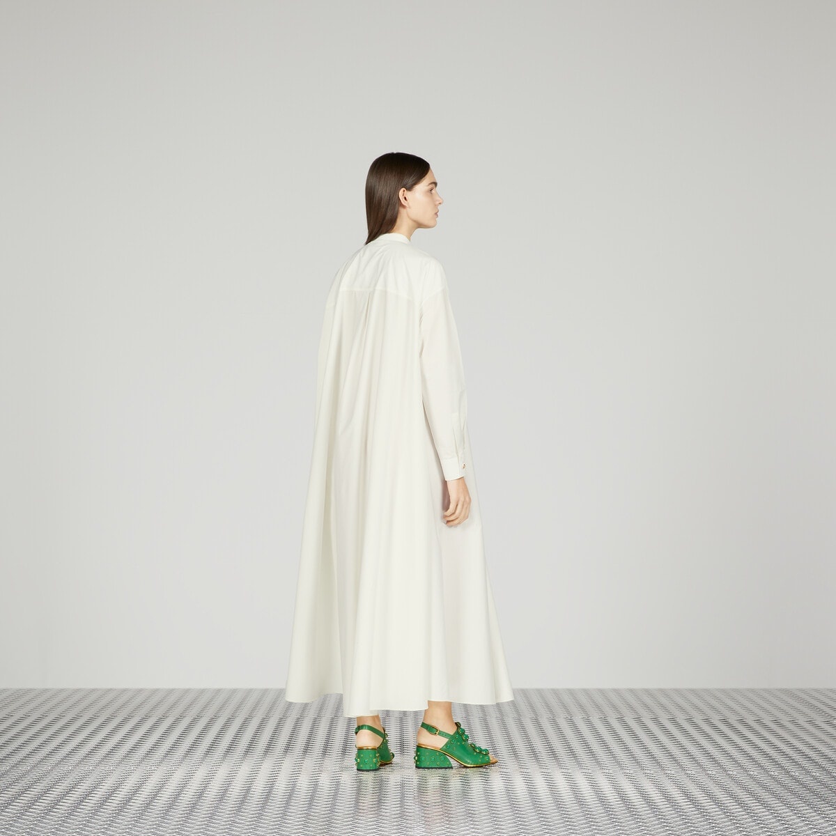 Cotton poplin maxi dress - 6