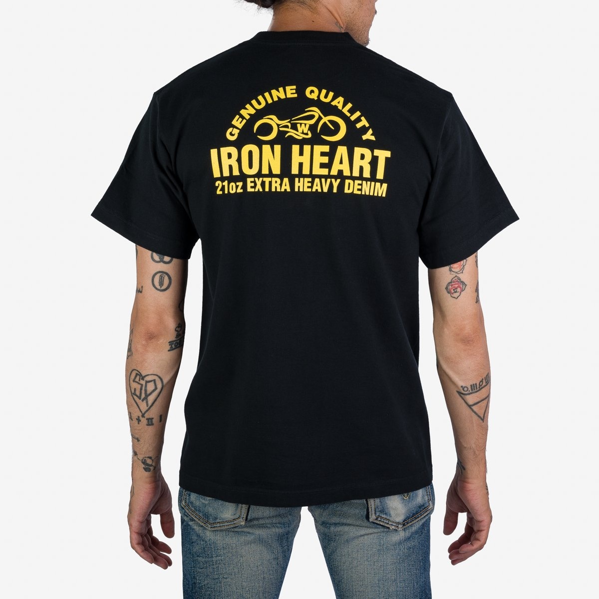 IHPT-2304-BLK 7.5oz Printed Loopwheel Crew Neck T-Shirt - Black - 5