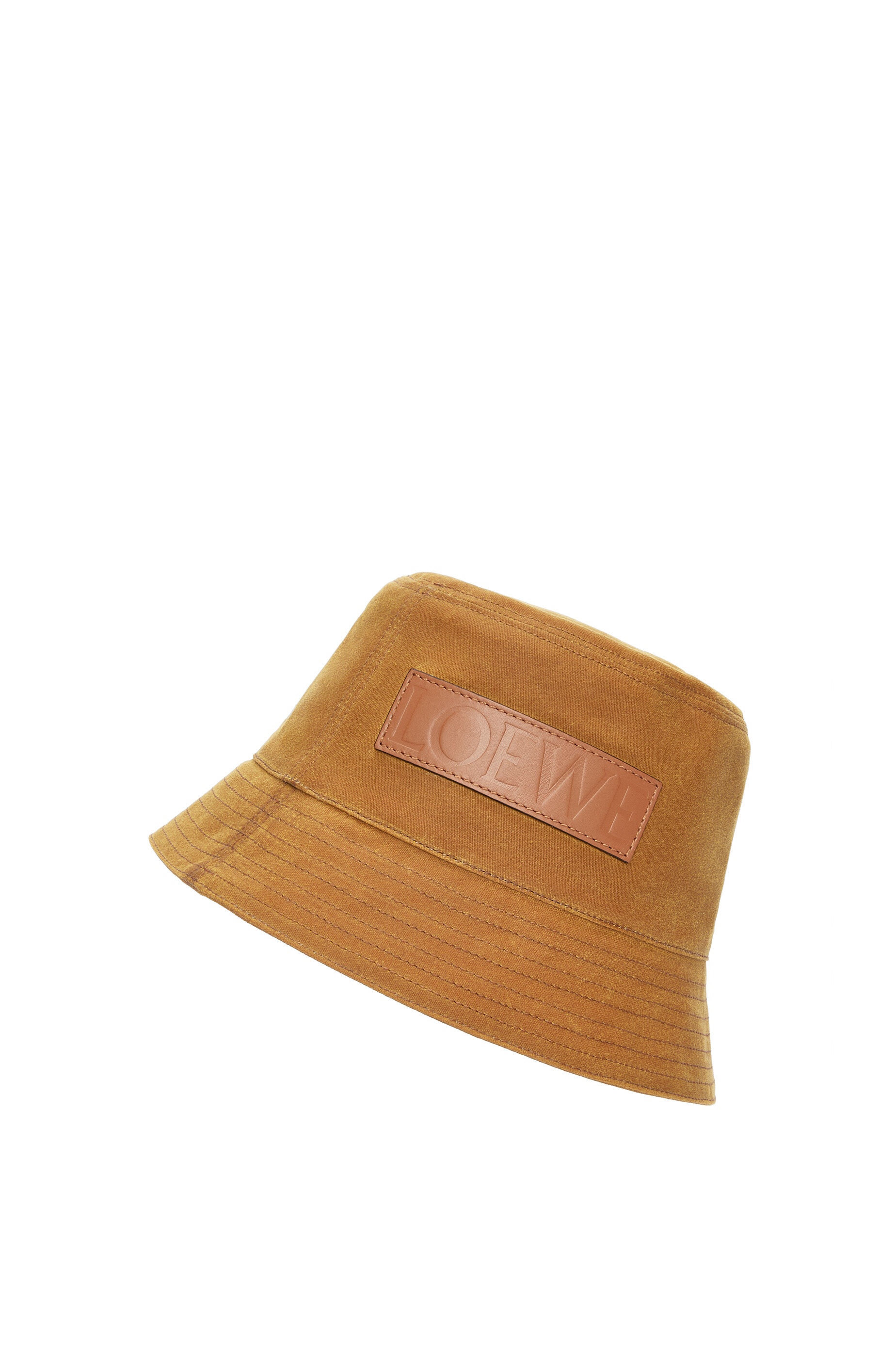 Bucket hat in waxed canvas and calfskin - 3