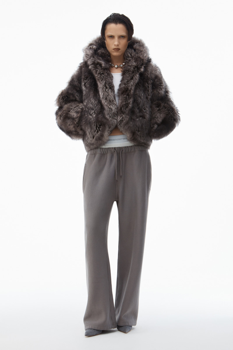 Alexander Wang wide leg sweatpants with pre-styled logo brief waistband outlook