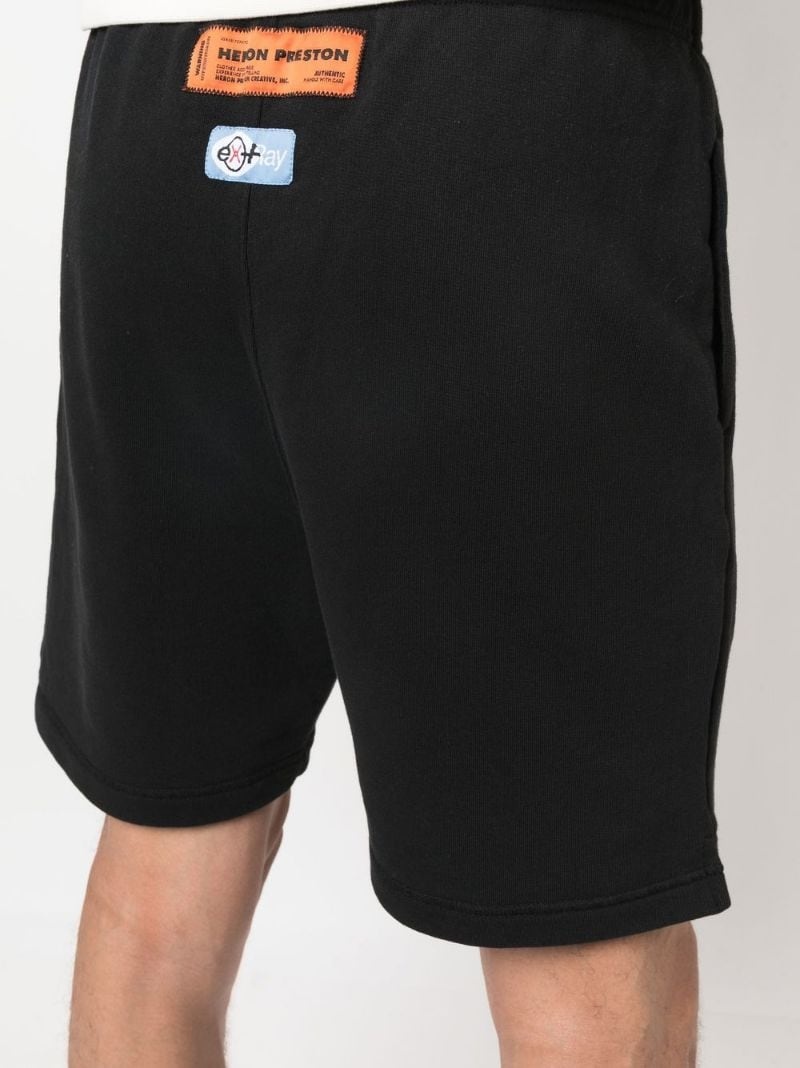 logo-patch cotton shorts - 5