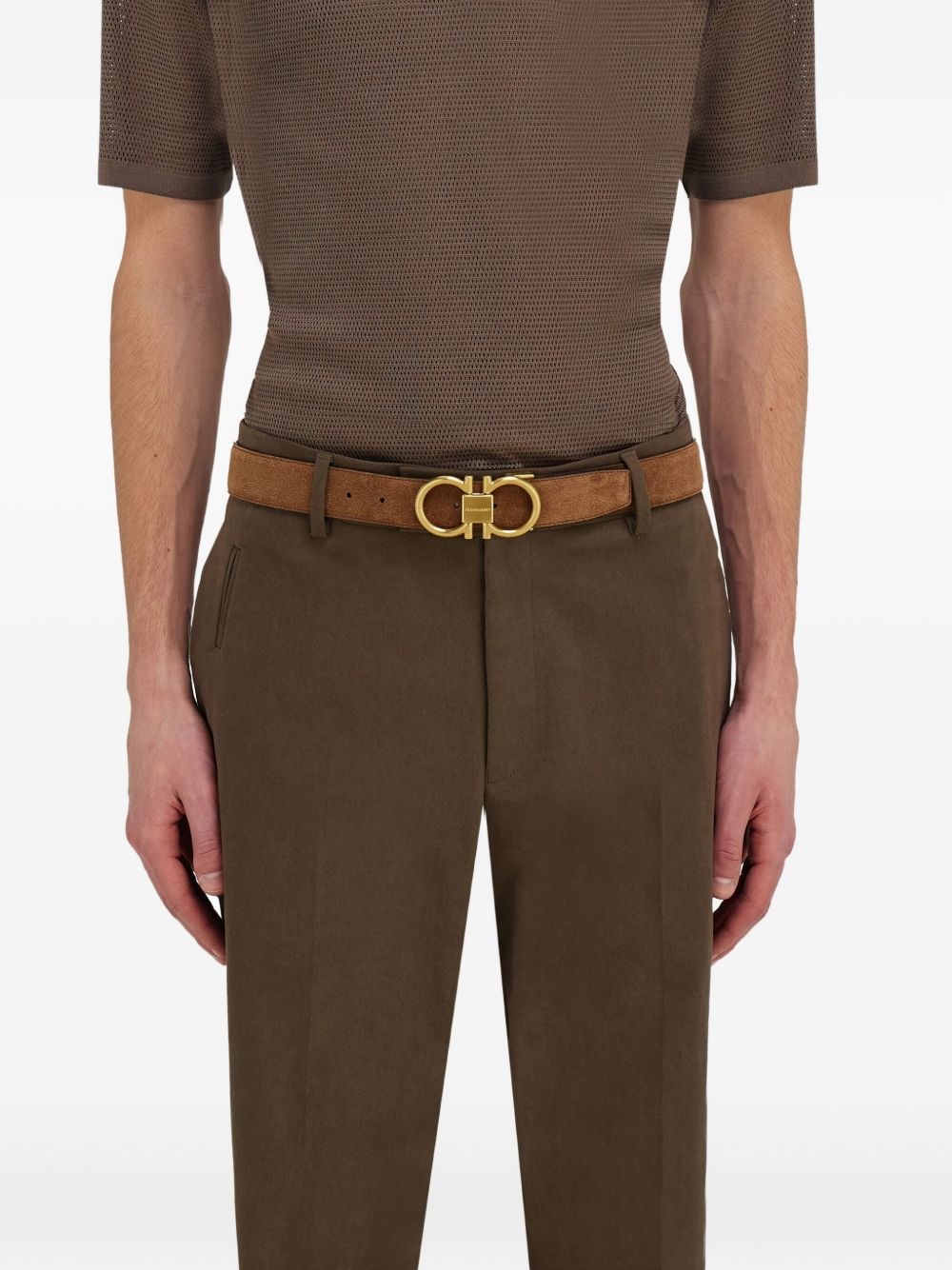 Gancini suede belt - 3