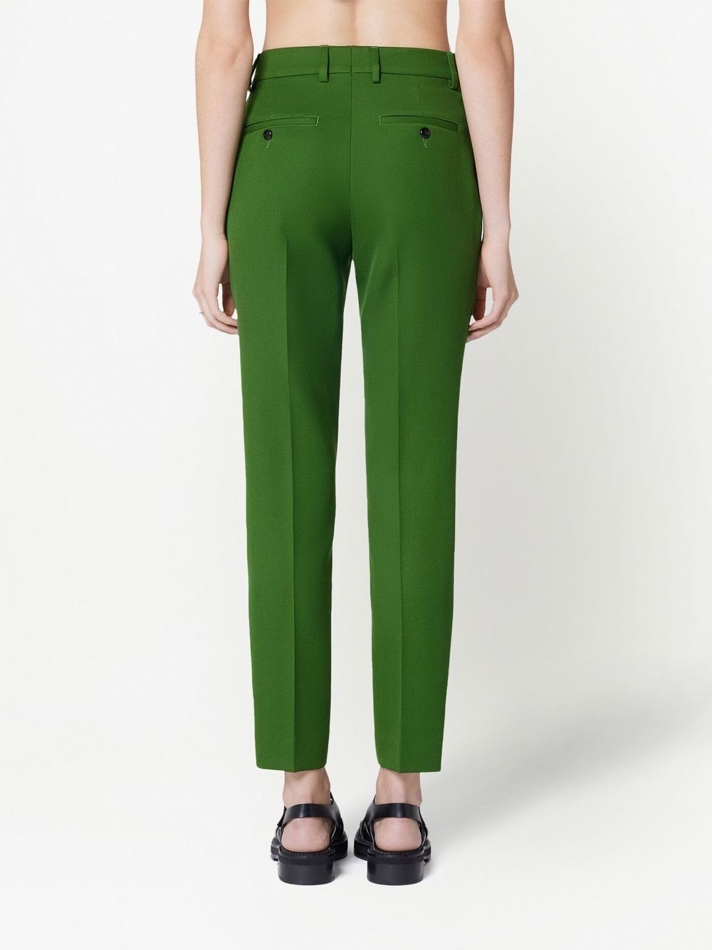 virgin wool tapered trousers - 4