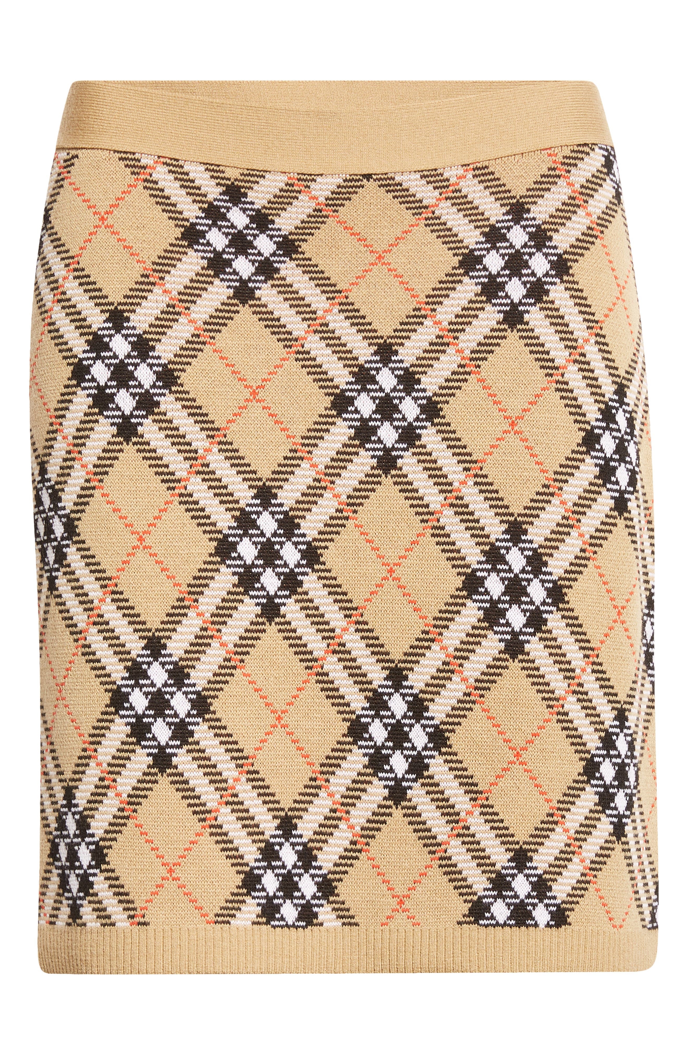 burberry Check Wool Blend Sweater Skirt in Sand Ip Check at Nordstrom - 6