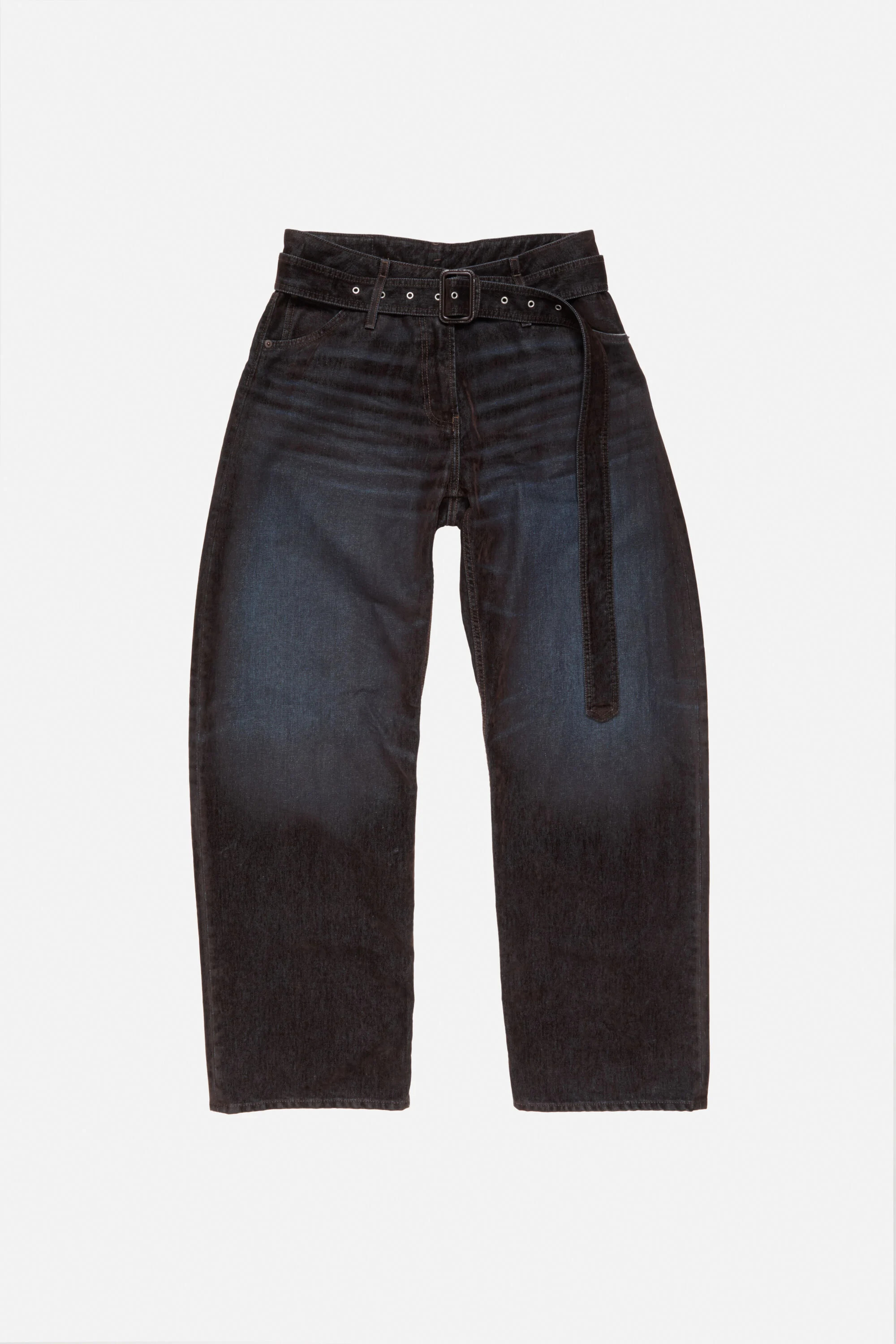 Belted jeans - Brown/blue - 6