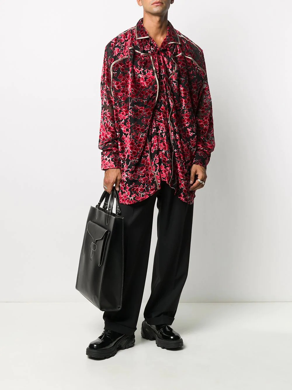 floral ruched shirt - 2