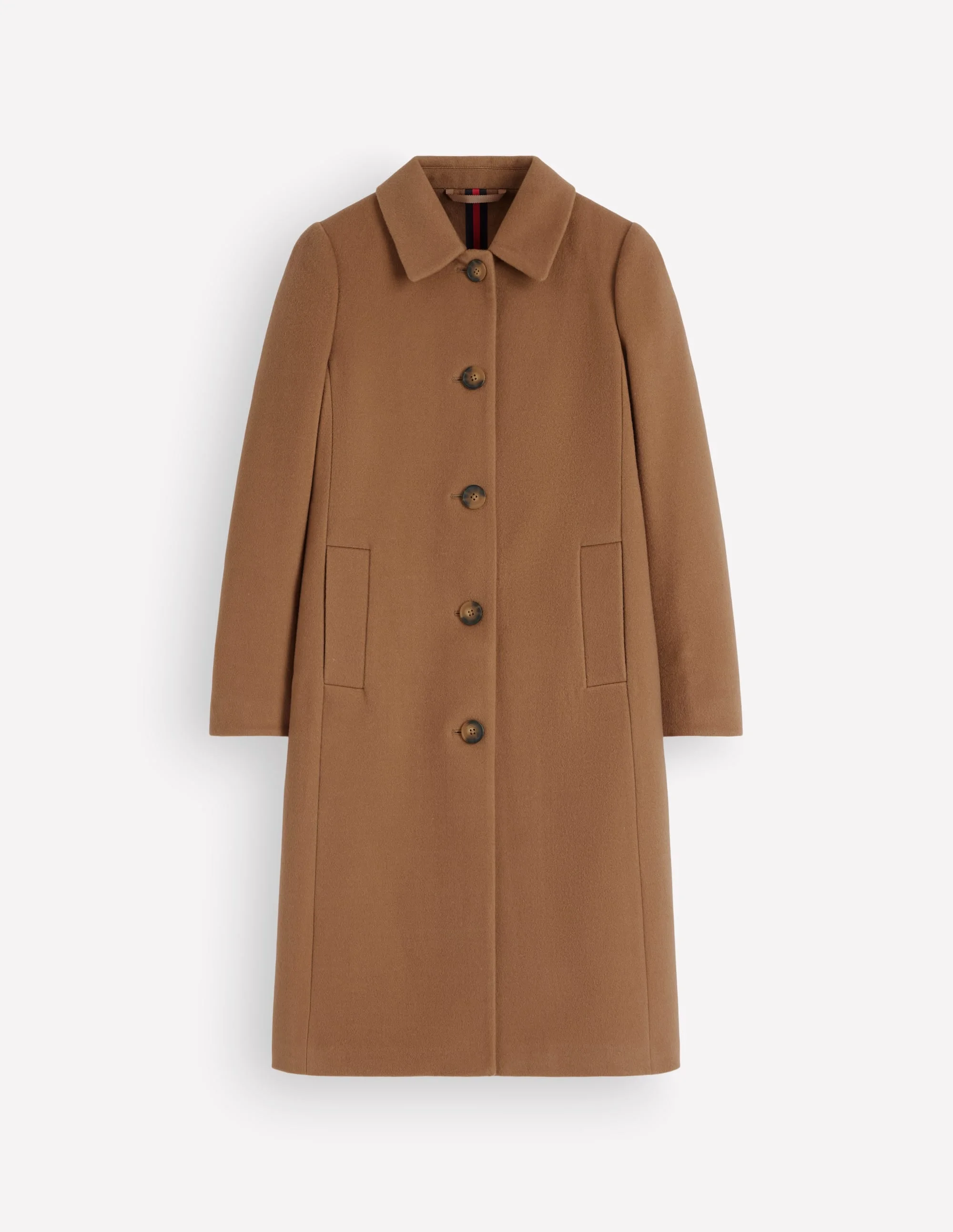 Aylesford Longline Coat-Camel Swooping Hearts - 1