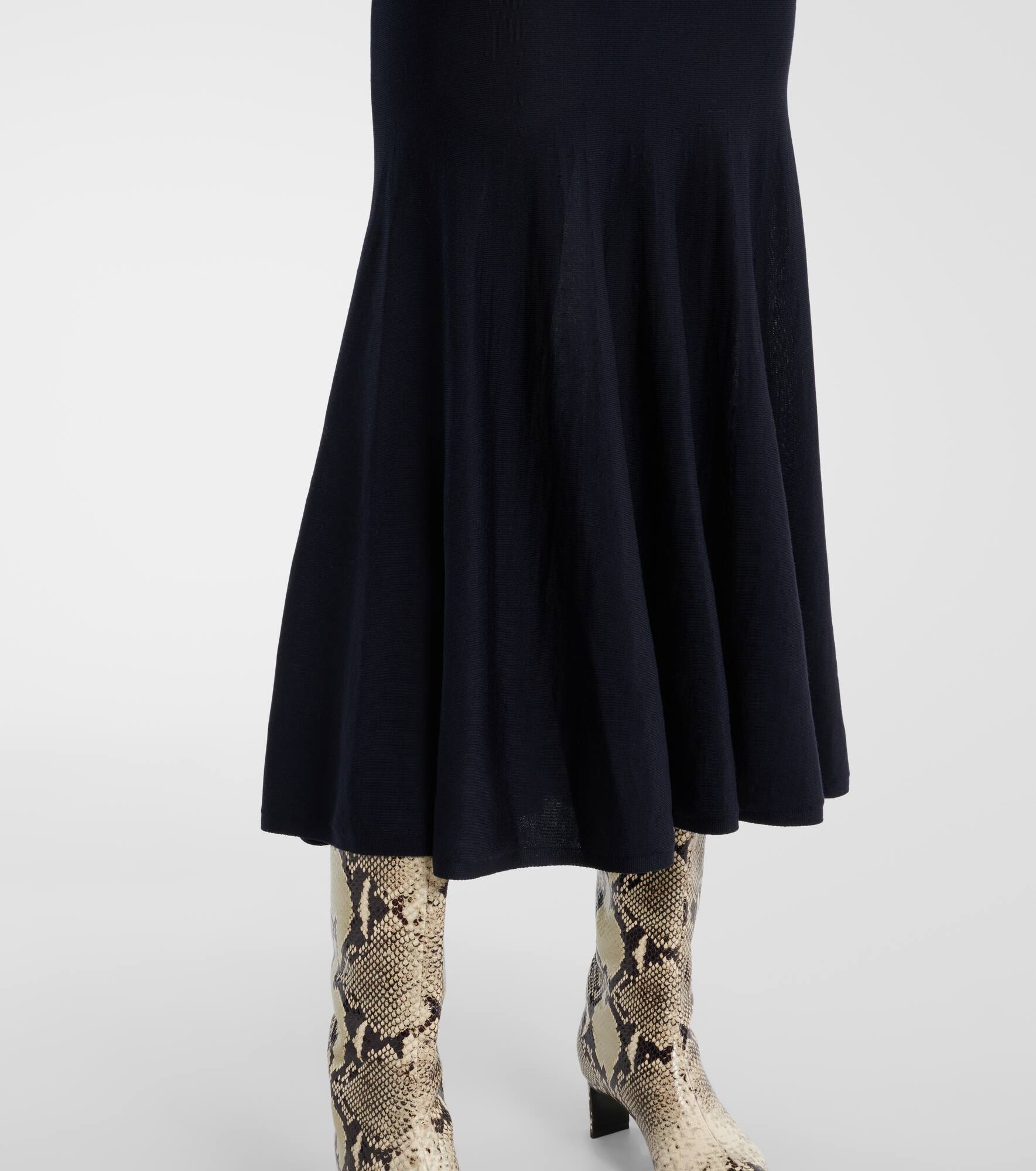 Mayu wool midi skirt - 5