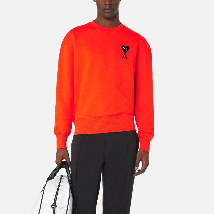 (WMNS) PUMA X AMI Sweatshirt 'Orange' 534111-95 - 4