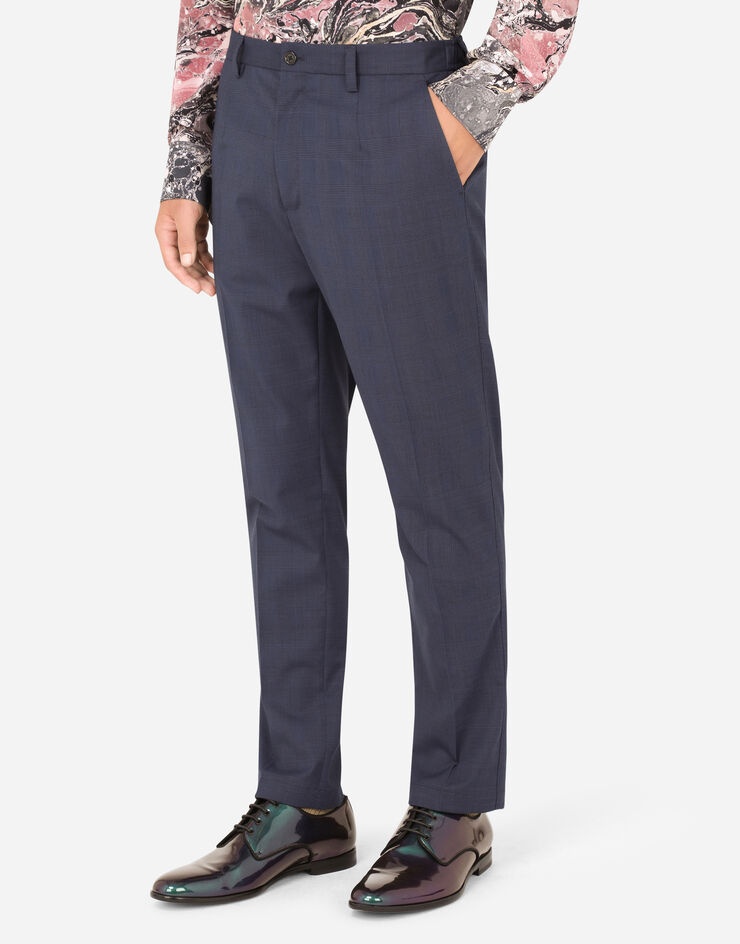 Stretch wool glen plaid pants - 4