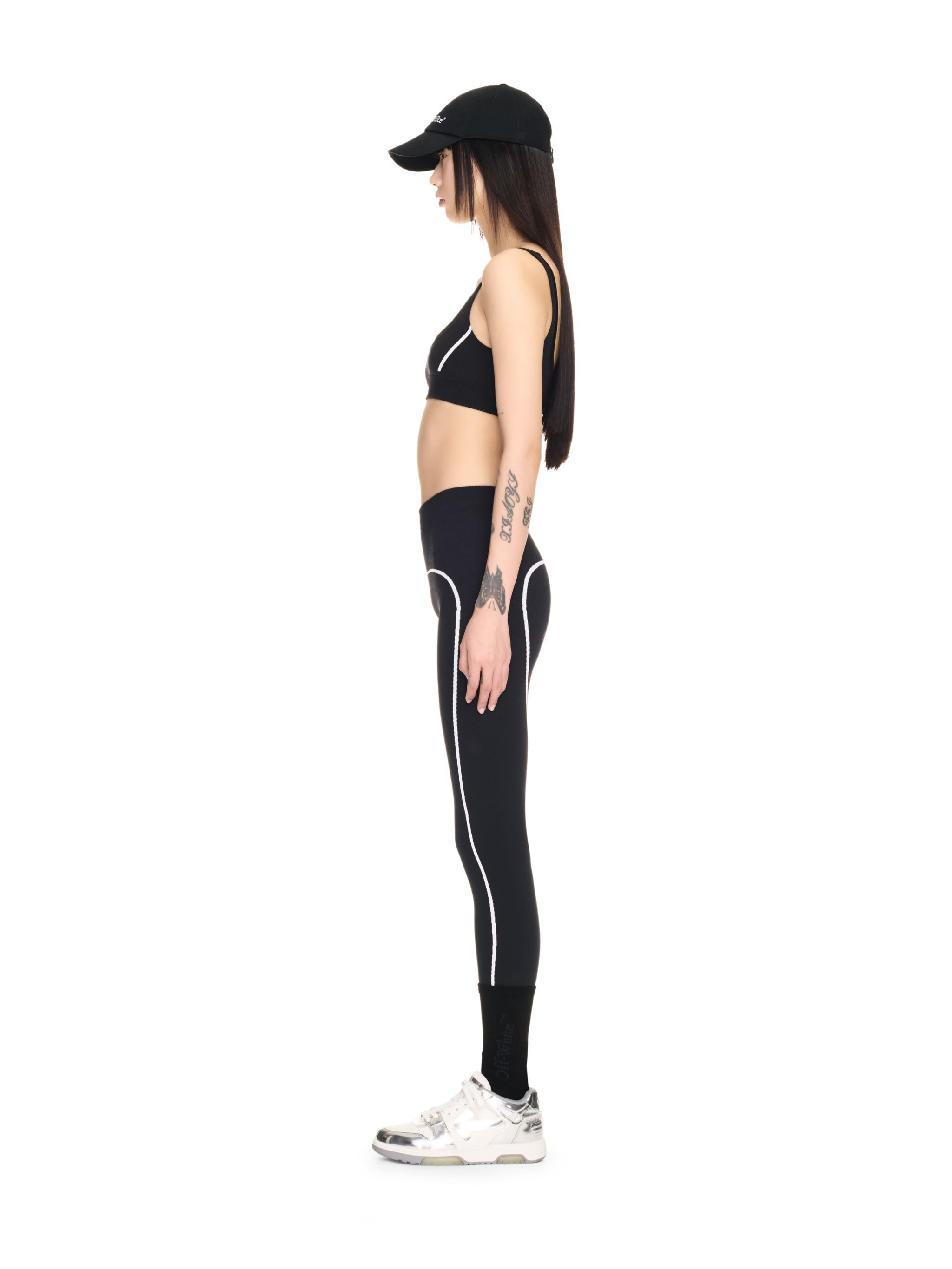 Black Stamp Seamless Leggings - 4