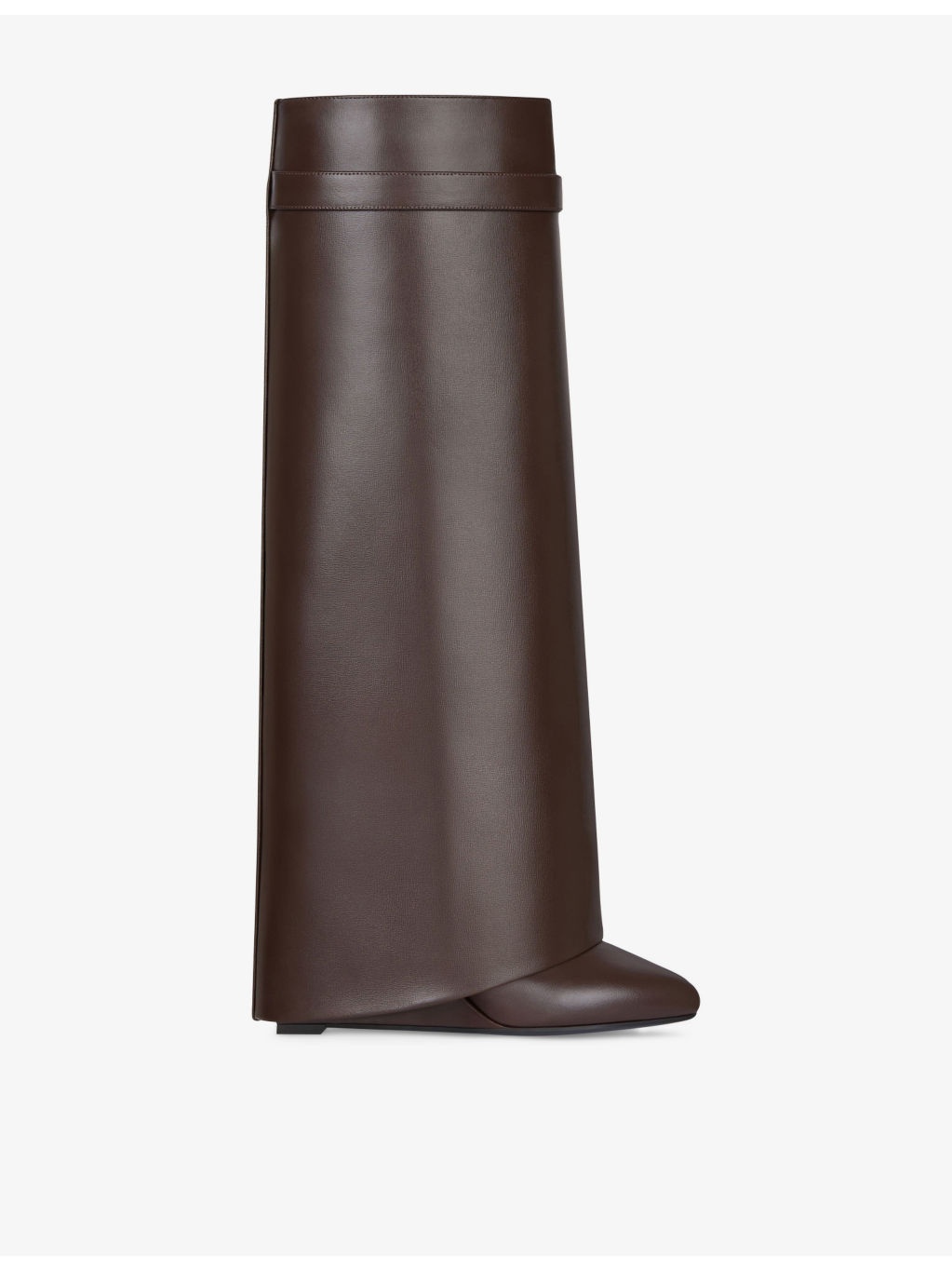 Shark Lock Leather Heeled Boots - 2