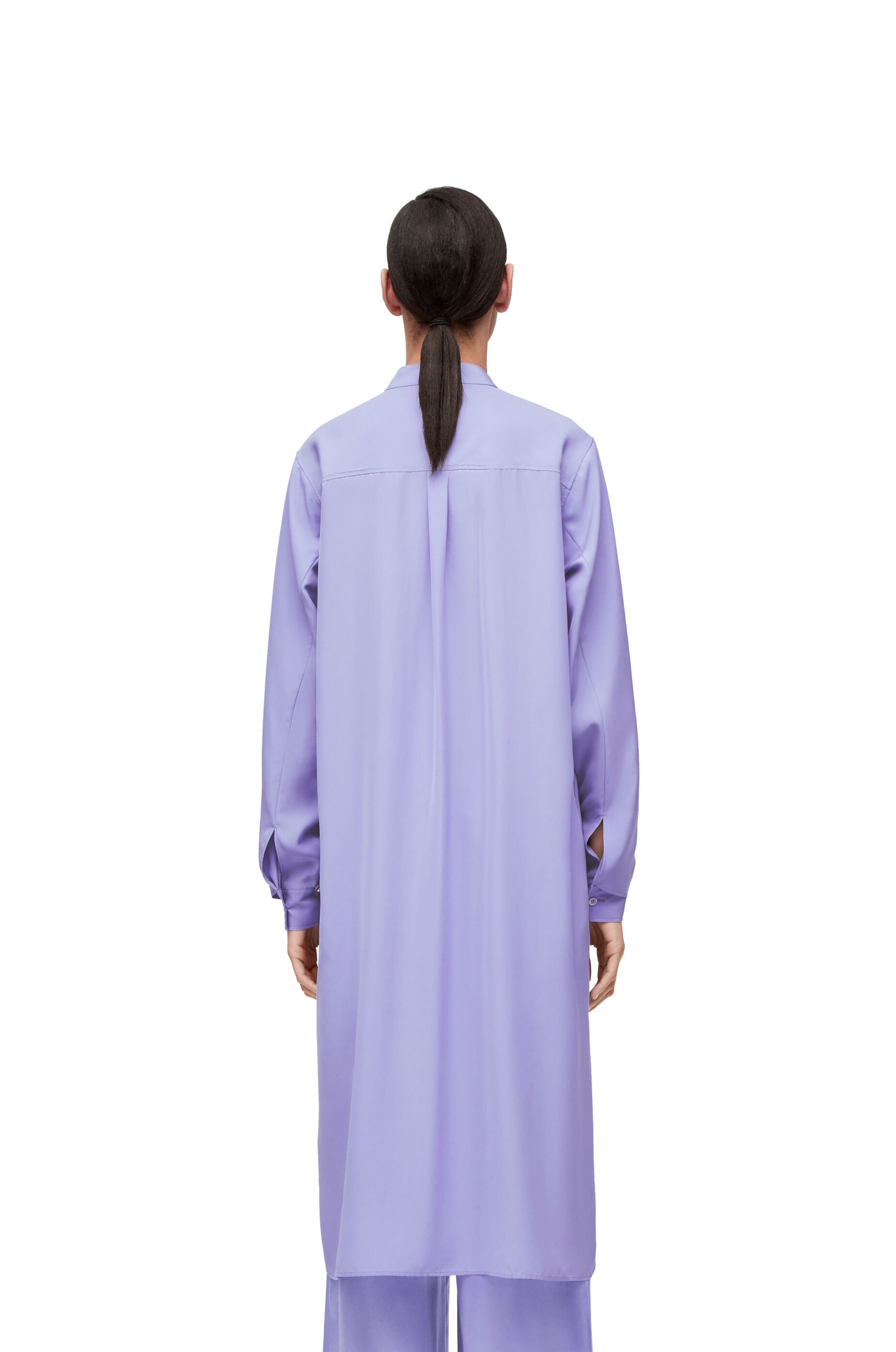 Anagram tunic dress in silk toile - 4