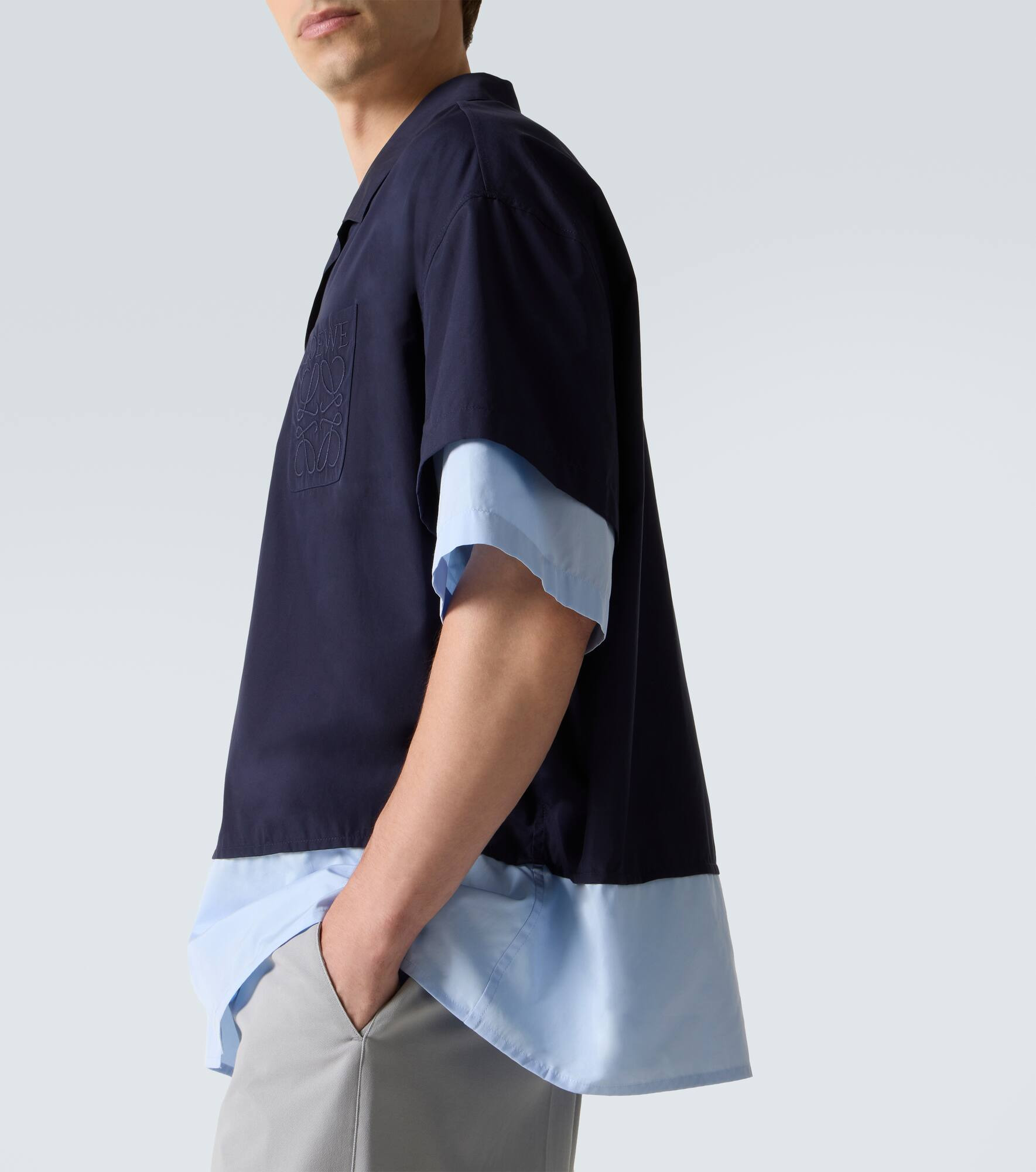 Anagram cotton poplin bowling shirt - 6