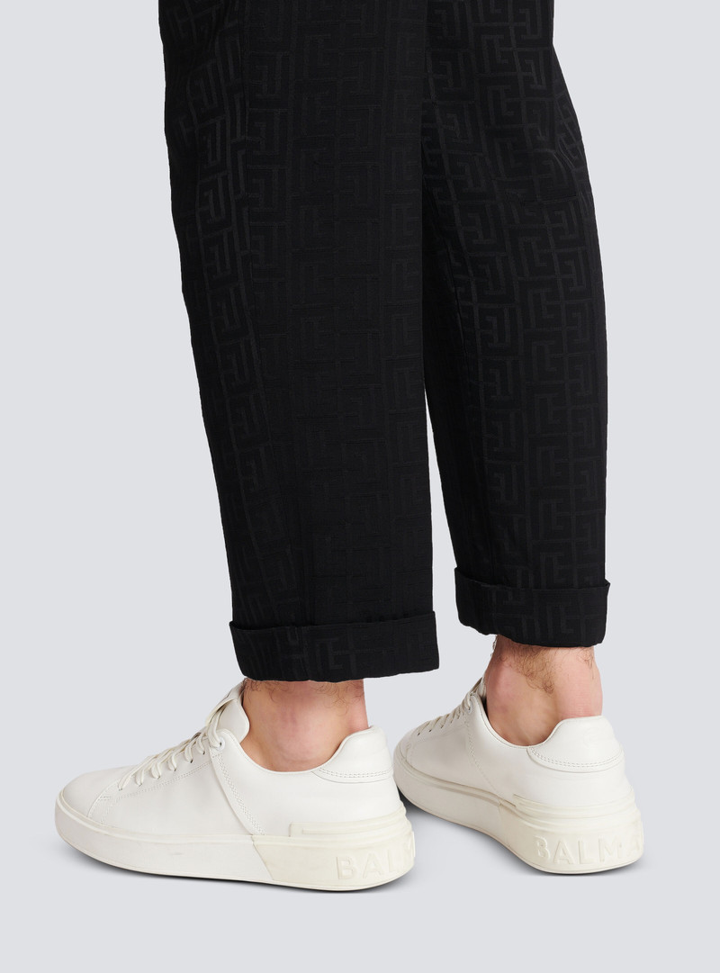 Balmain B-Court leather trainers outlook