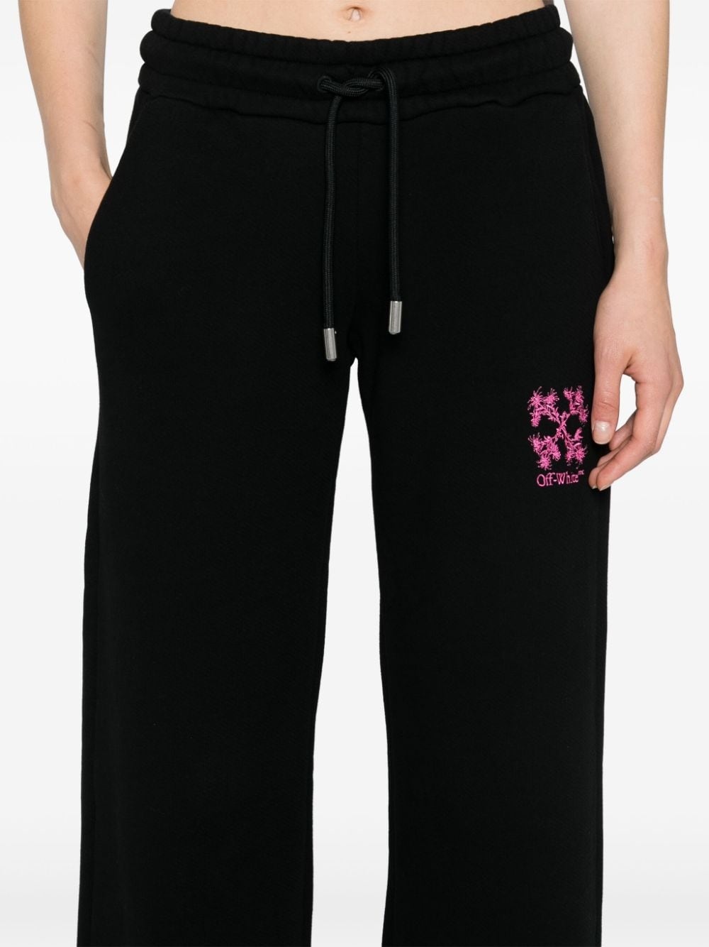 Arrows-embroidered straight trousers - 5