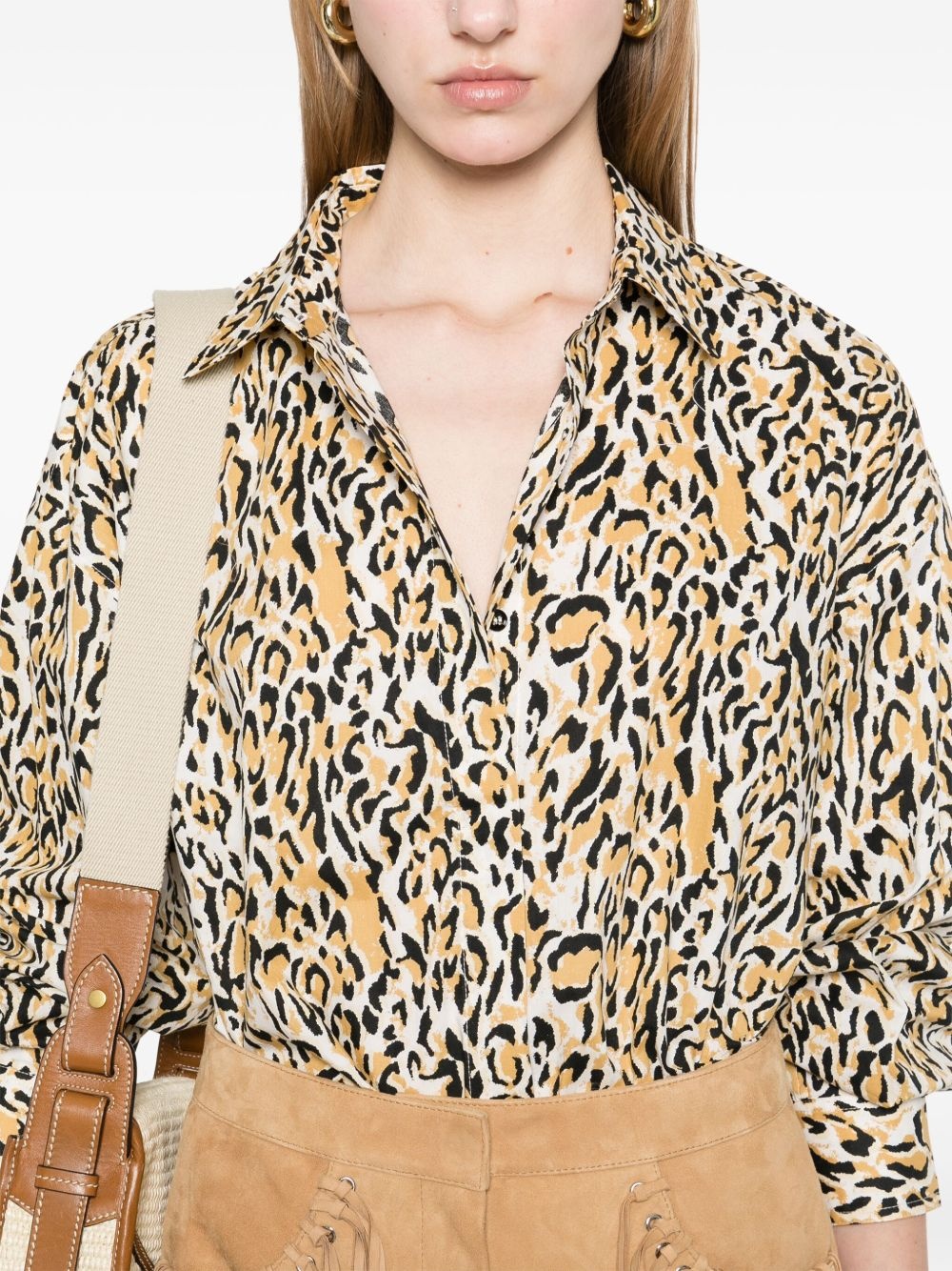 leopard-print shirt - 5