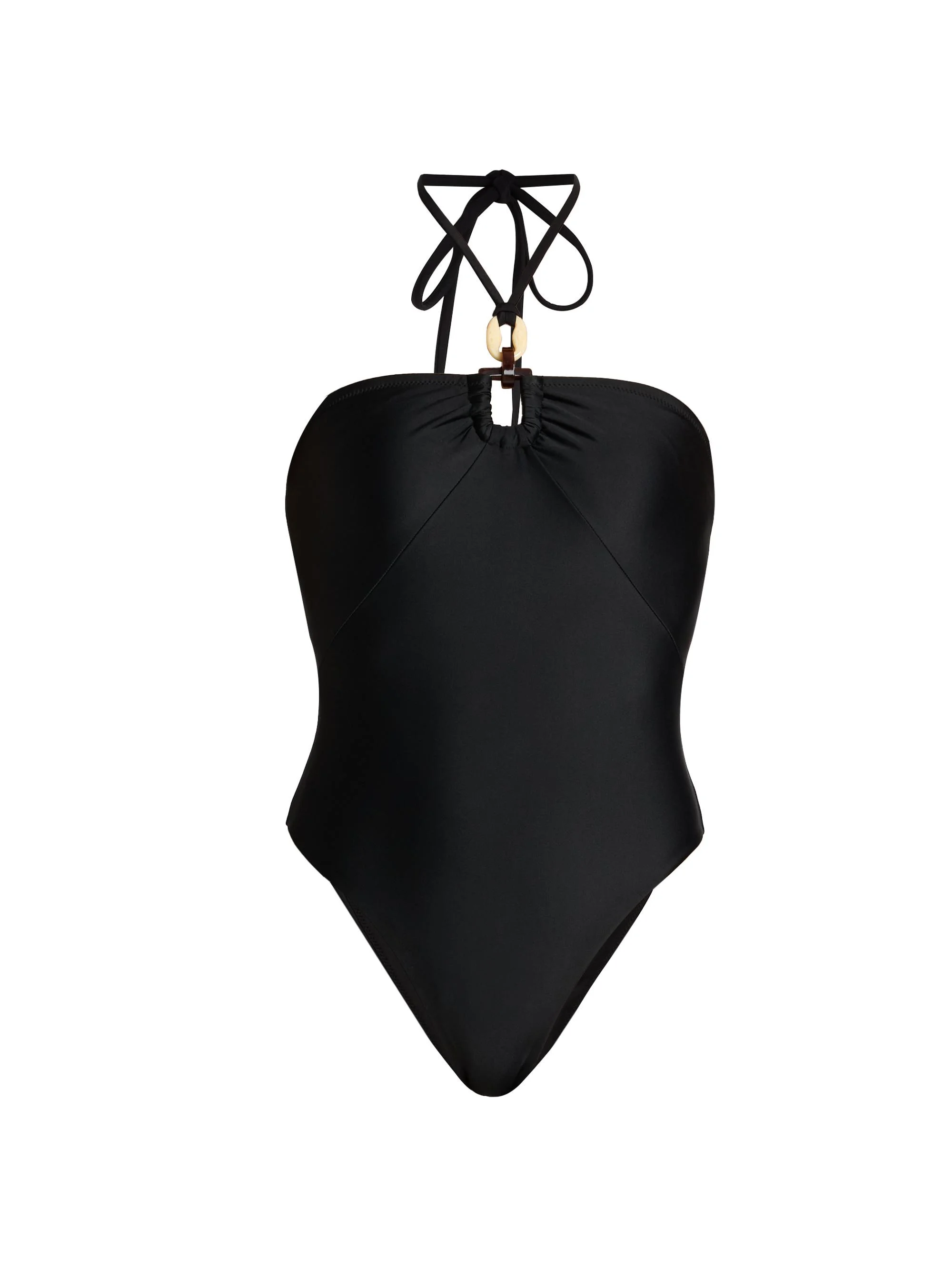 Women's Marjorie Halterneck One-Piece Swimsuit - Black - 1
